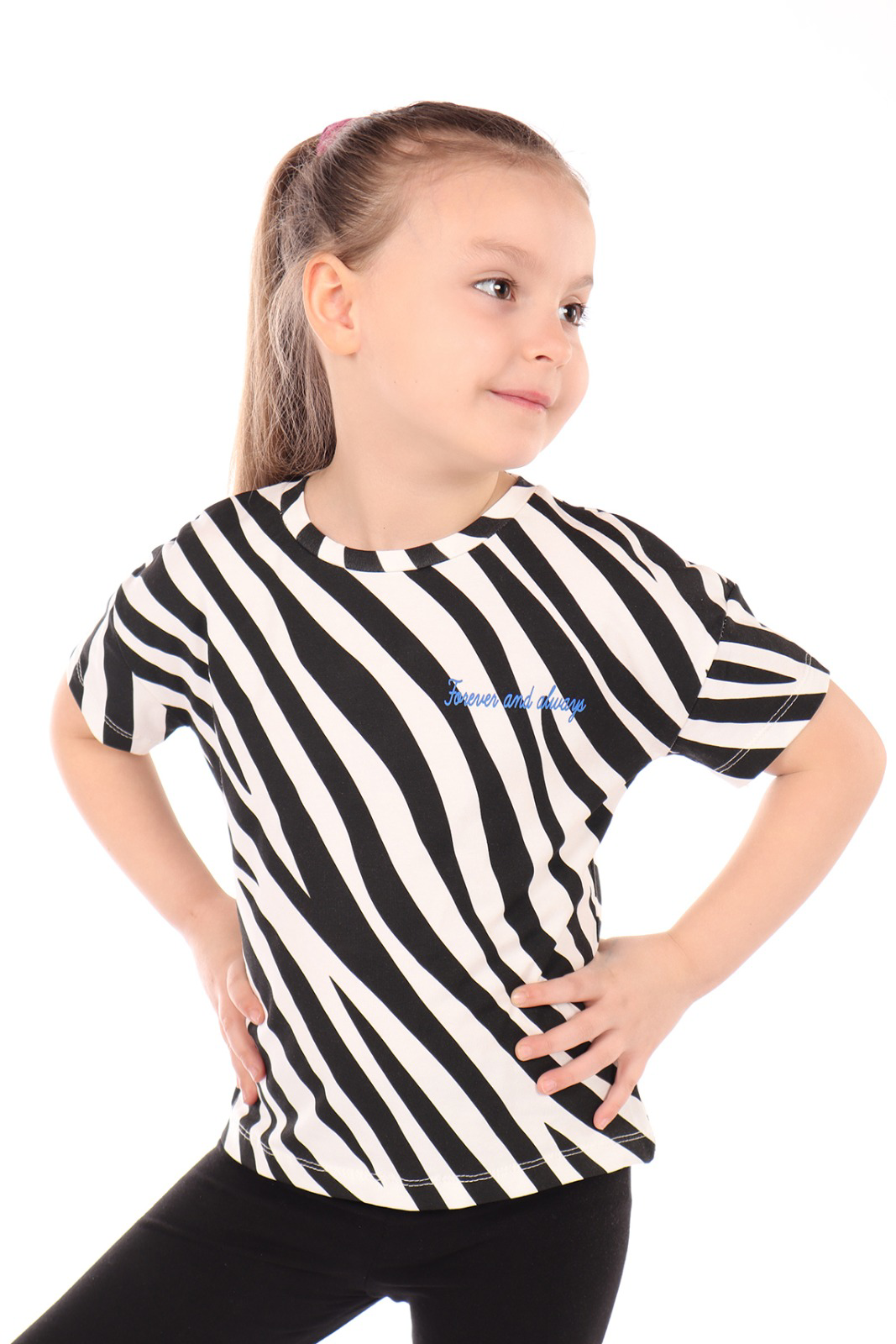 Toontoy Kız Çocuk Baskılı Tişört
