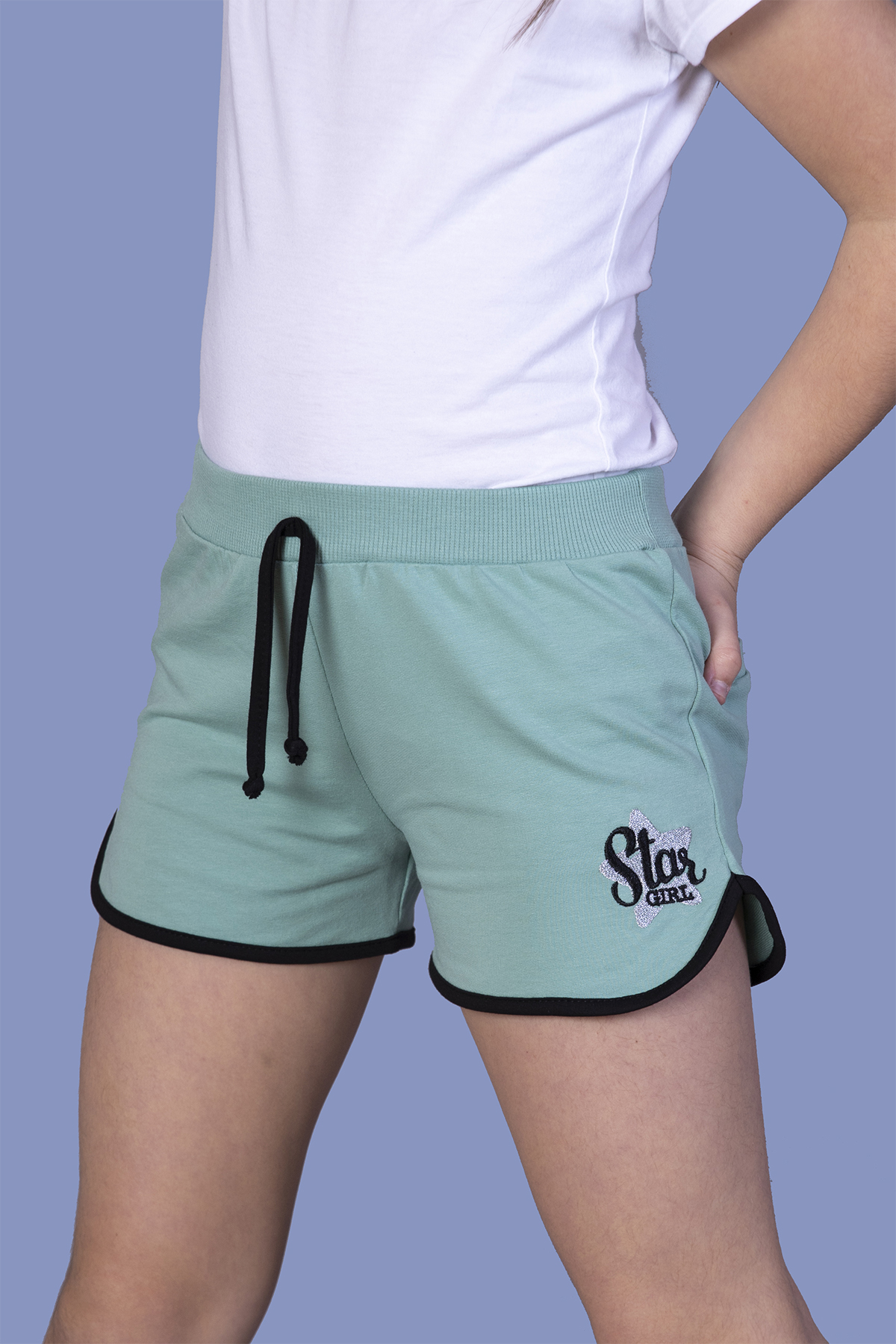 Toontoy  Kız Çocuk Star Girl Nakışlı Şort