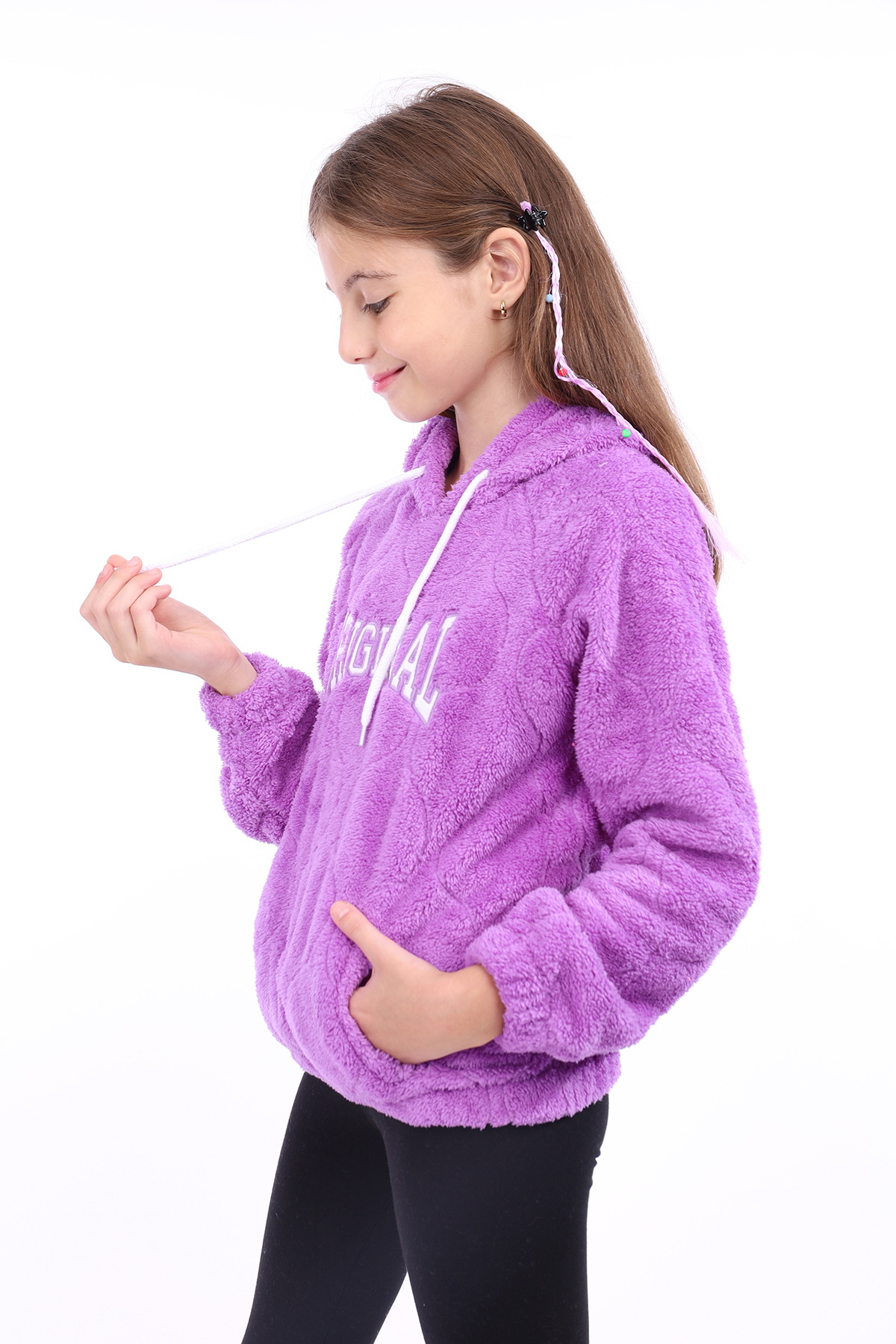 Toontoy Kız Çocuk İki Yanı Cepli Baskılı Şort