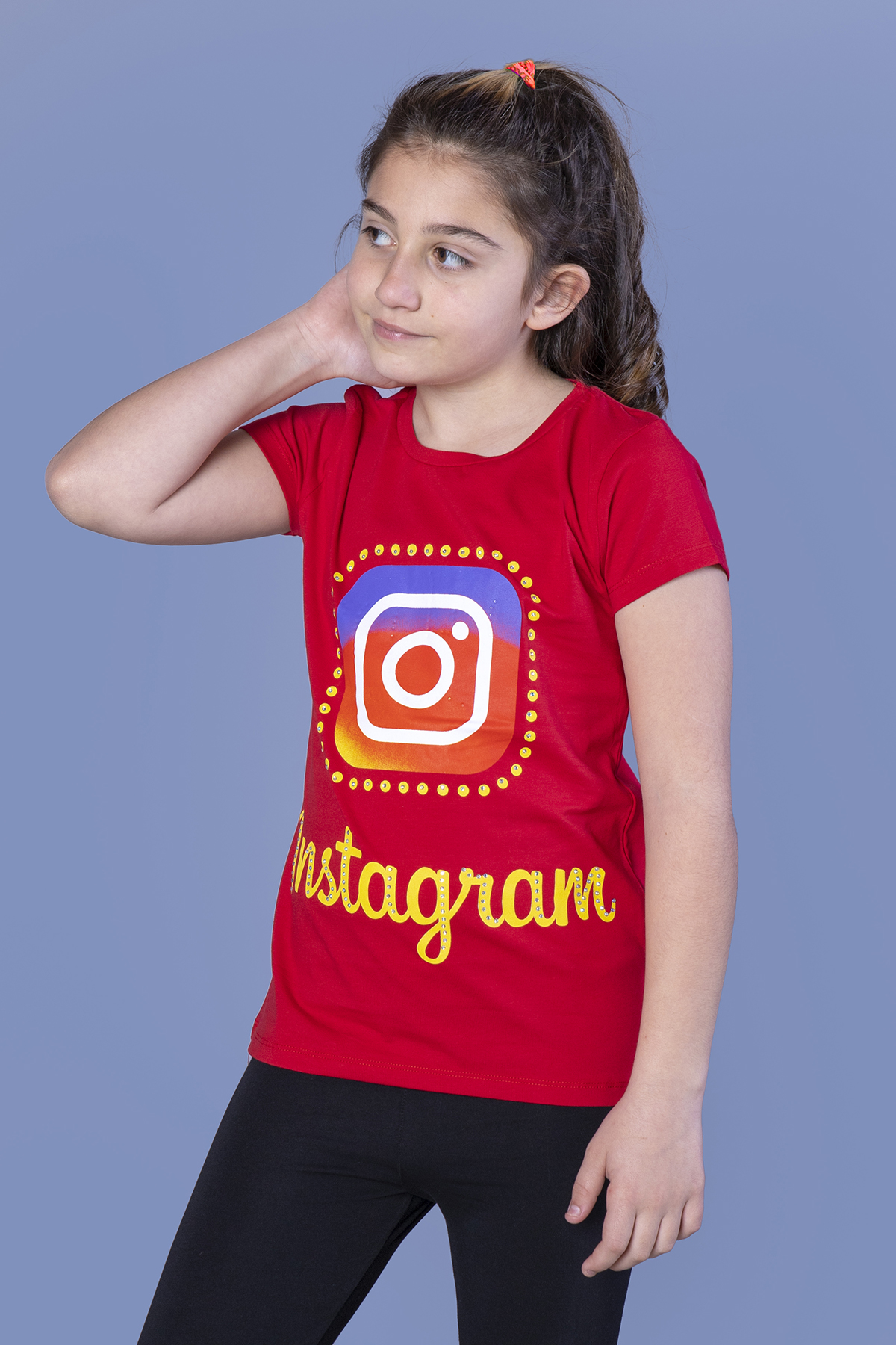 Toontoy Kız Çocuk Insagram Baskılı Tişört