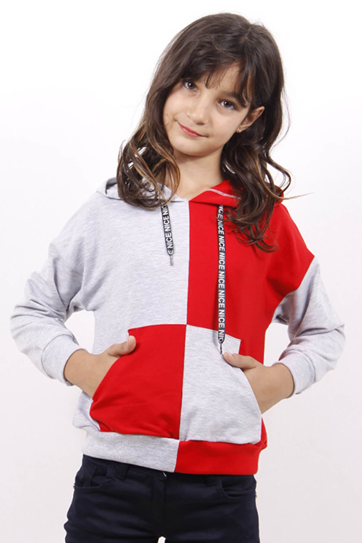 Toontoy Kız Çocuk Cepli Sweathirt