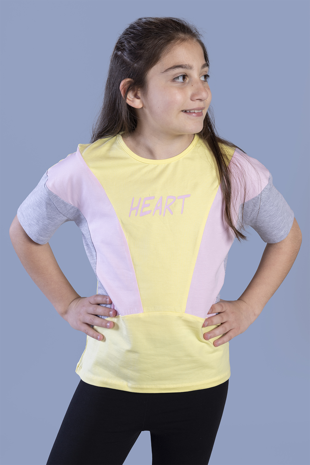 Toontoy Kız Çocuk Garni Detaylı Baskılı Tişört