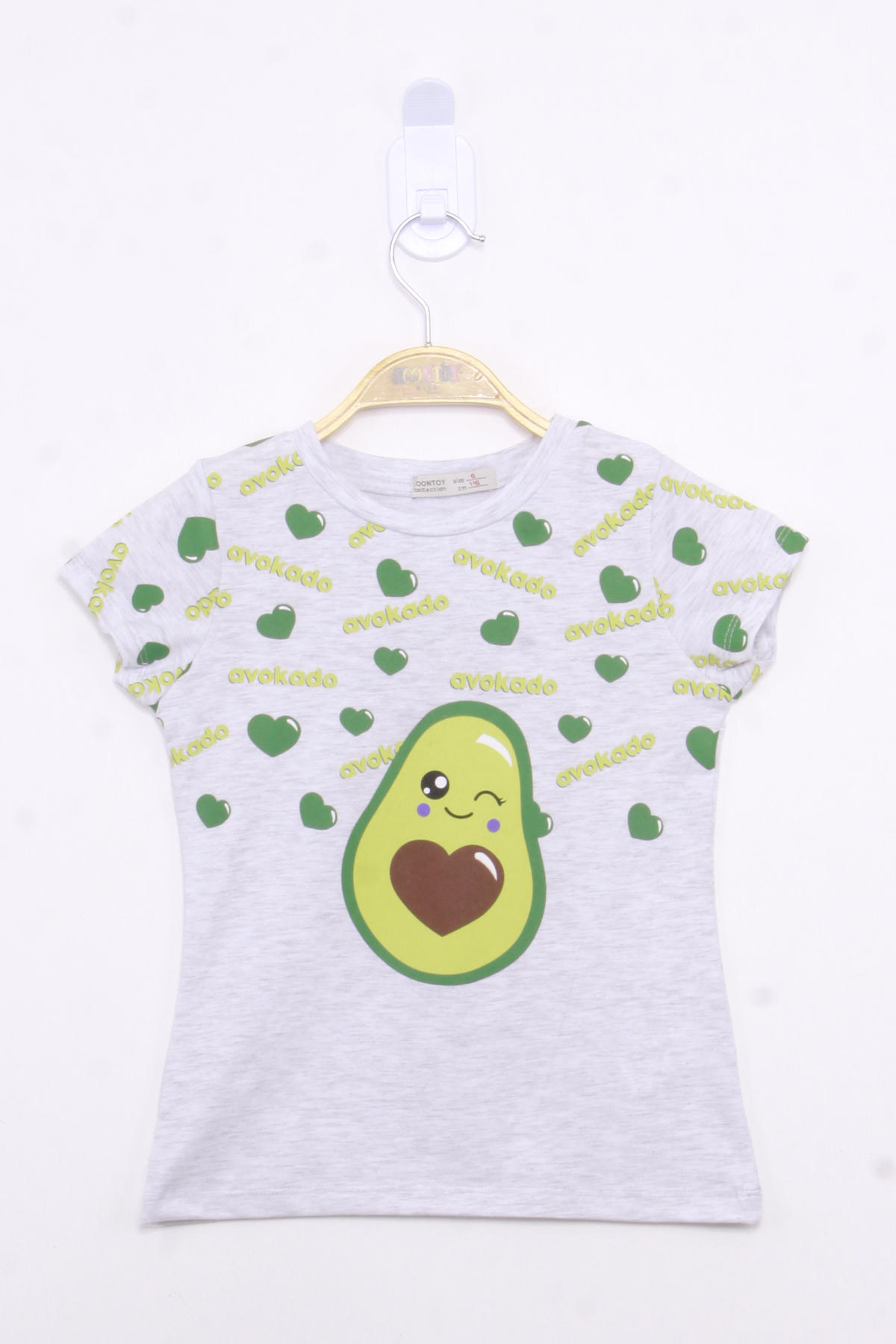 Toontoy Kız Çocuk Avokado Baskılı Tişört