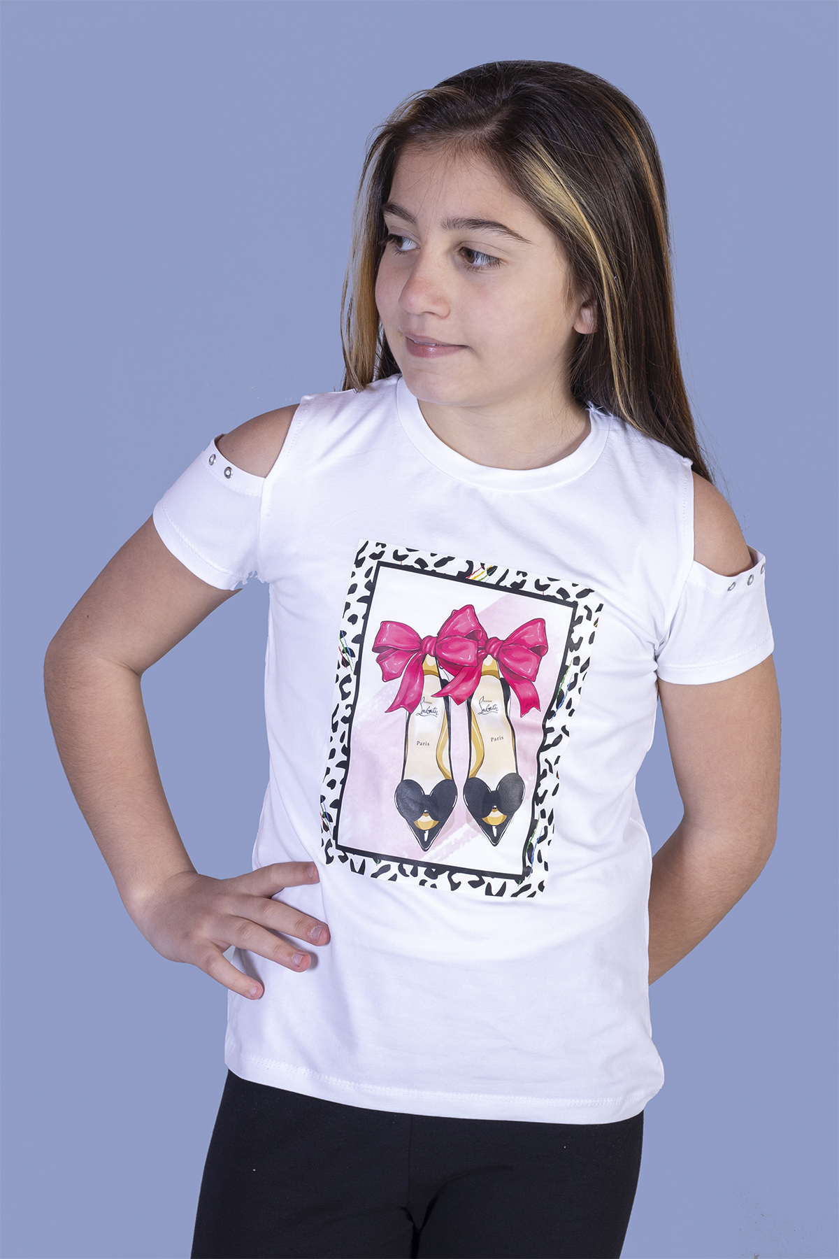 Toontoy Kız Çocuk Baskılı Tişört