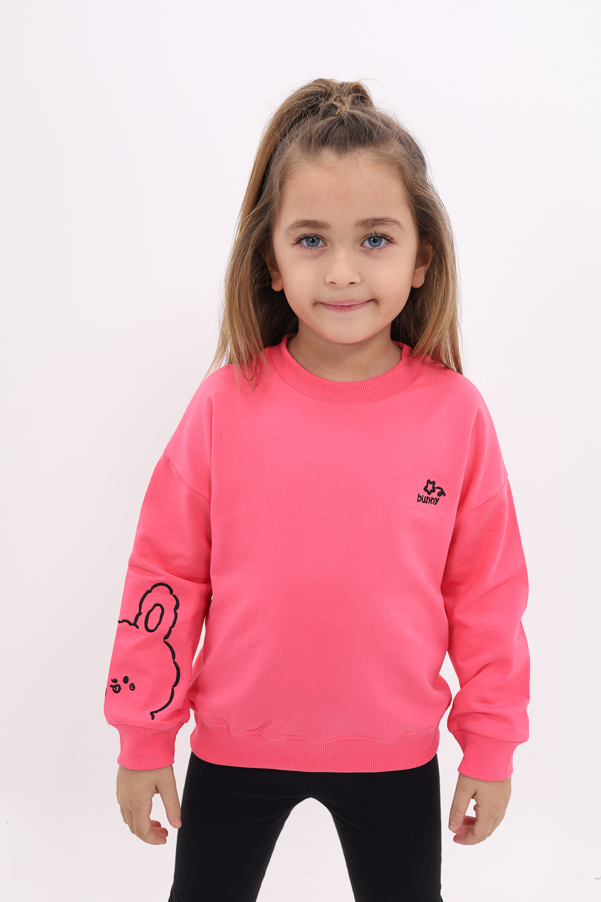 Toontoy Kız Çocuk Nakışlı Sweatshirt