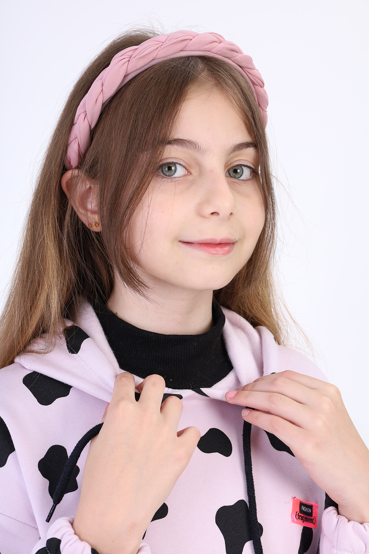 Toontoy Kız Çocuk Komple İnek Baskılı Sweatshirt