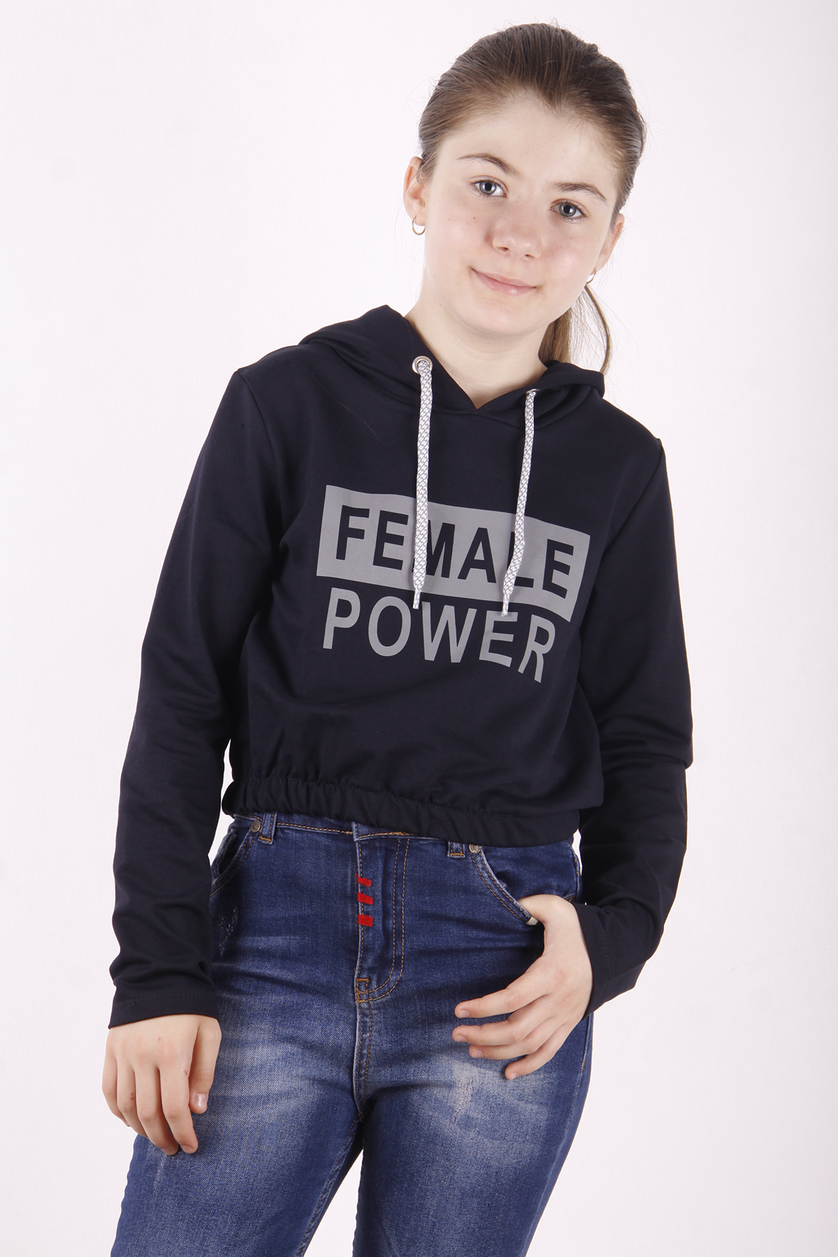 Toontoy Kız Çocuk Female Power Baskılı Sweatshirt