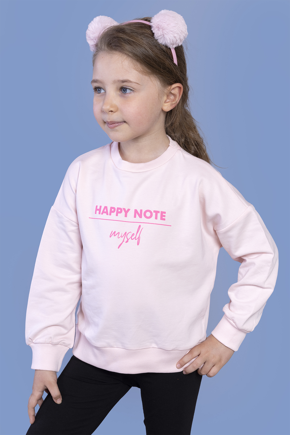Toontoy Kız Çocuk Sırtı Baskılı Sweatshirt