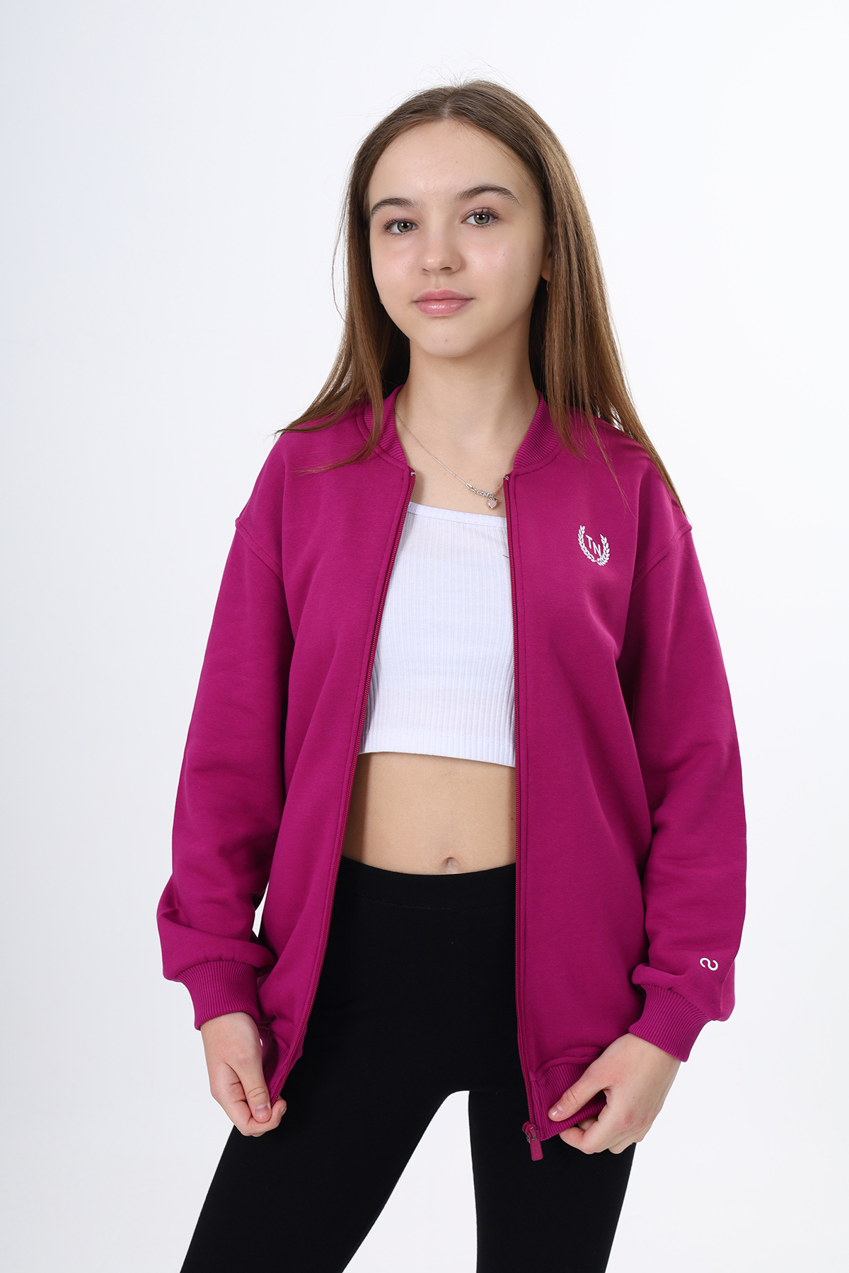 Toontoy Kız Çocuk Baskılı Hırka