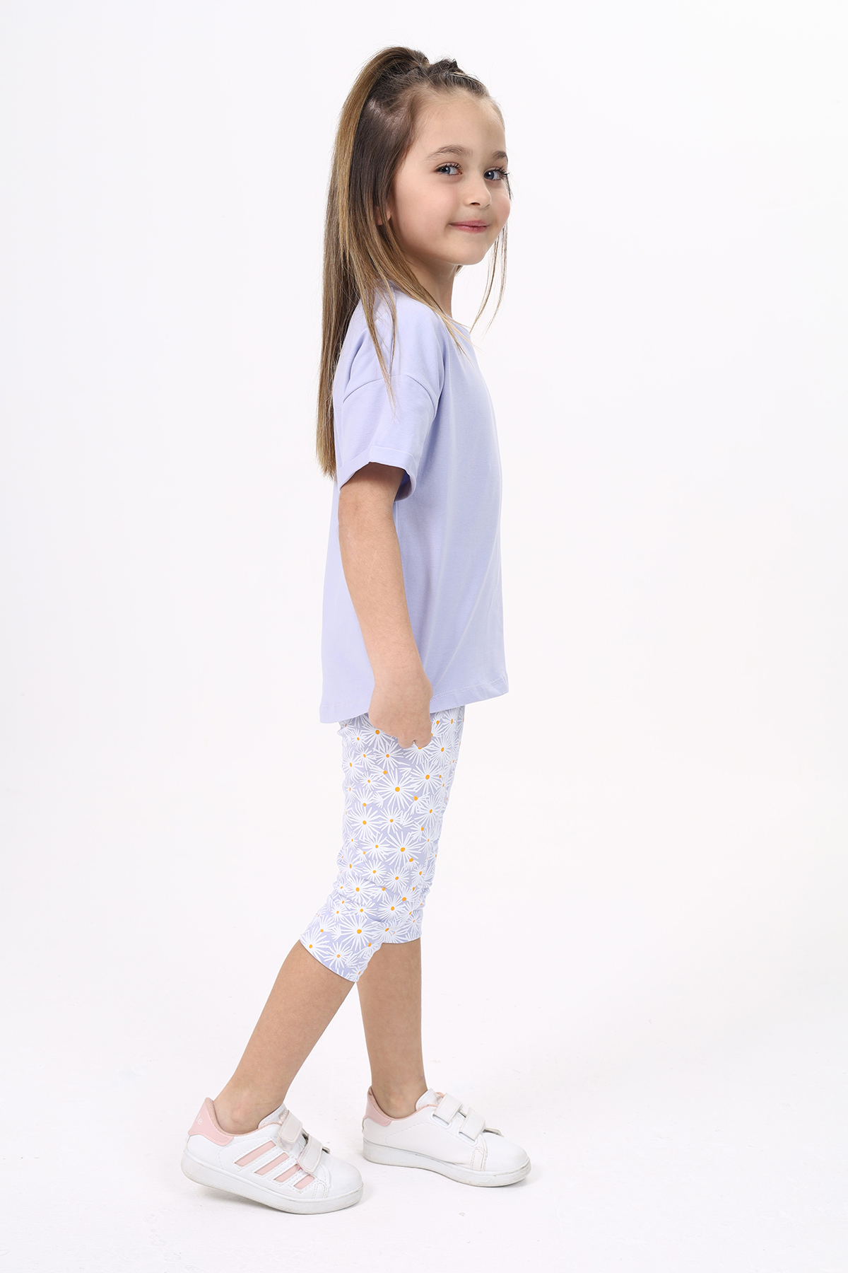 Toontoy Kız Çocuk Cep Detaylı Baskılı Sweatshirt