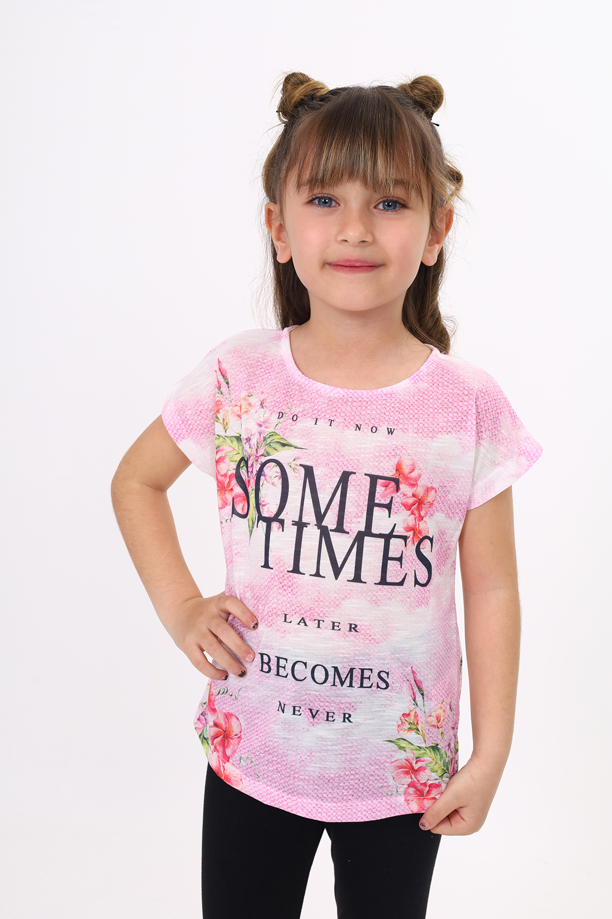 Toontoy Kız Çocuk Sometimes Baskılı Tişört