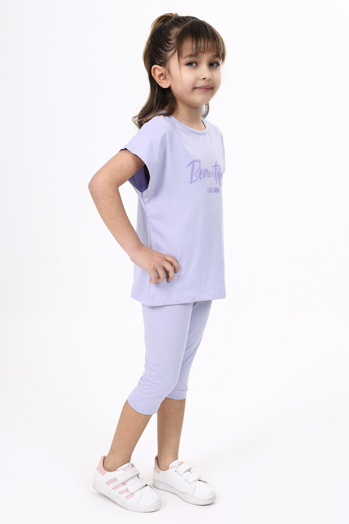 Toontoy Kız Çocuk Beautıful Baskılı Kaprili Takım