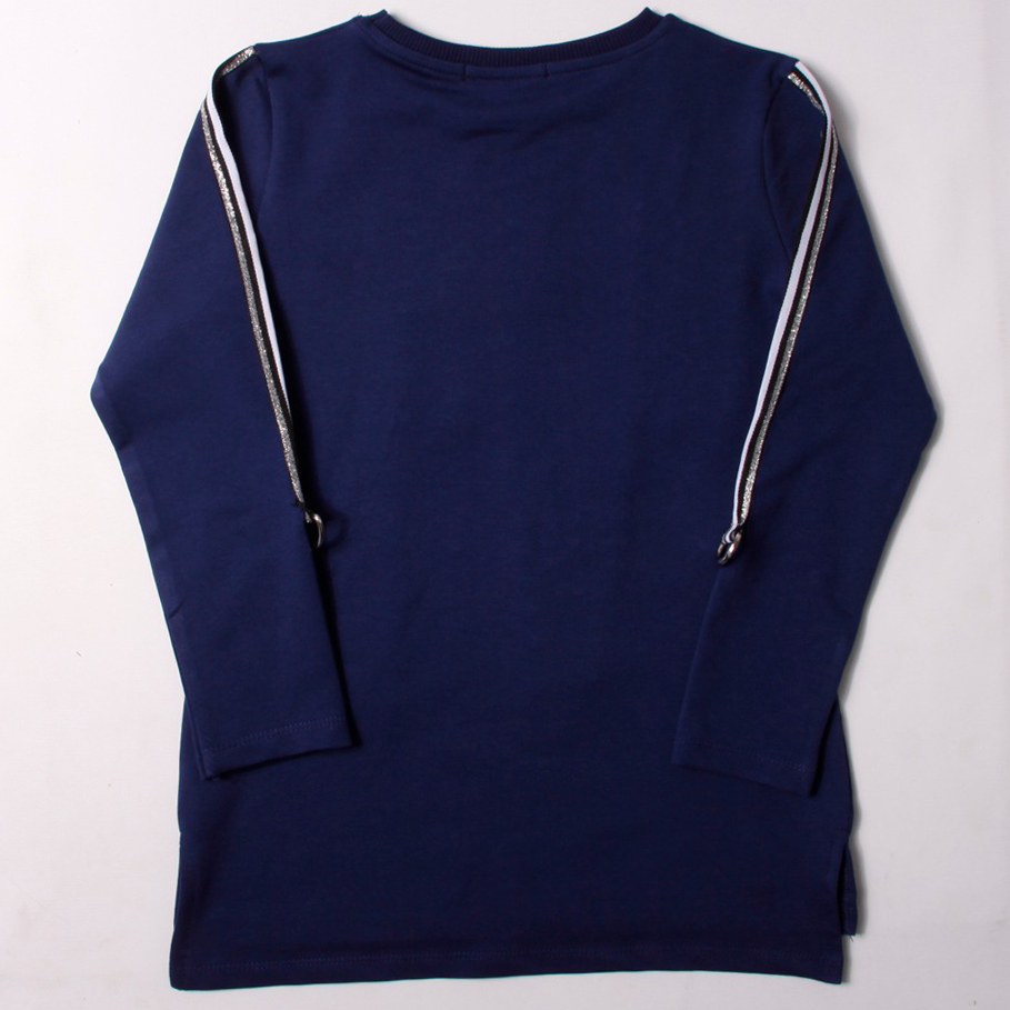 Toontoy Kız Çocuk Sweatshirt Hang Over Baskı Kol Üstü Şerit