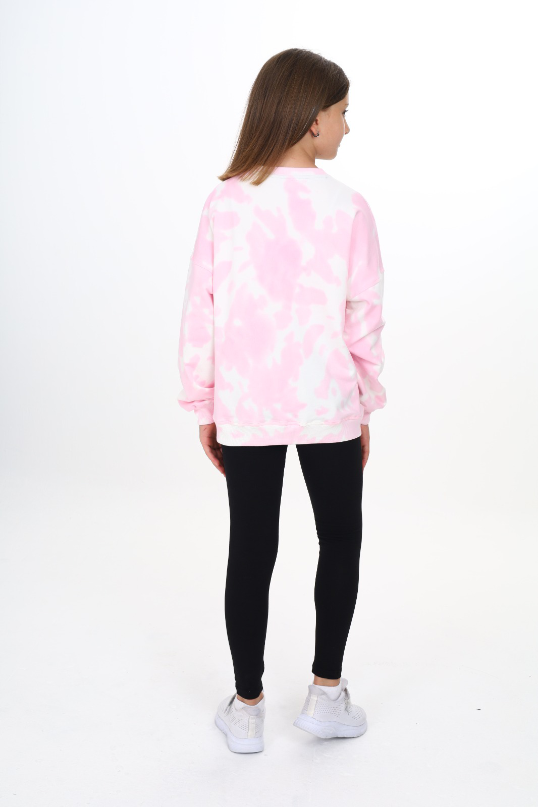 Toontoy Kız Çocuk Batik Desenli Baskılı Taytlı Takım