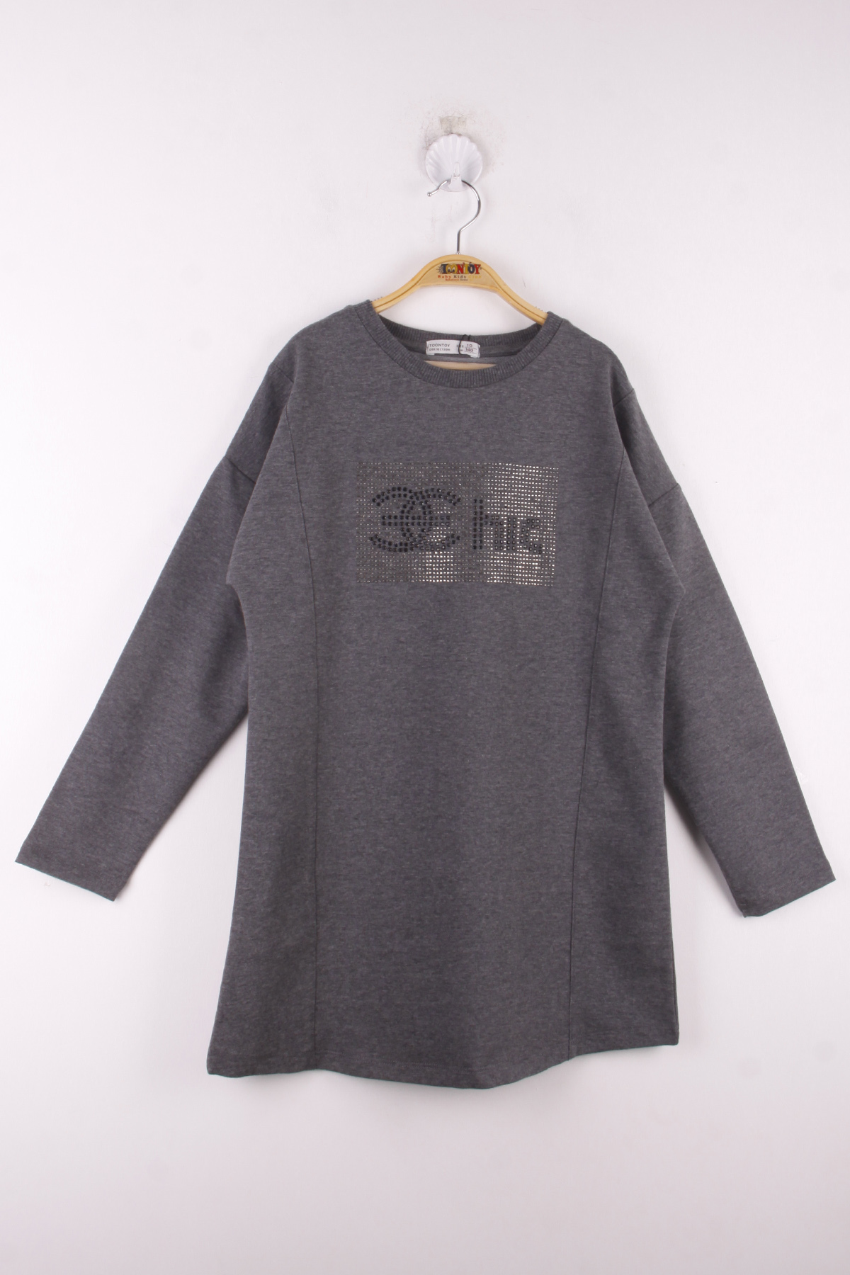 Toontoy Kız Çocuk Chic Yazılı Taş İşlemeli Tişört