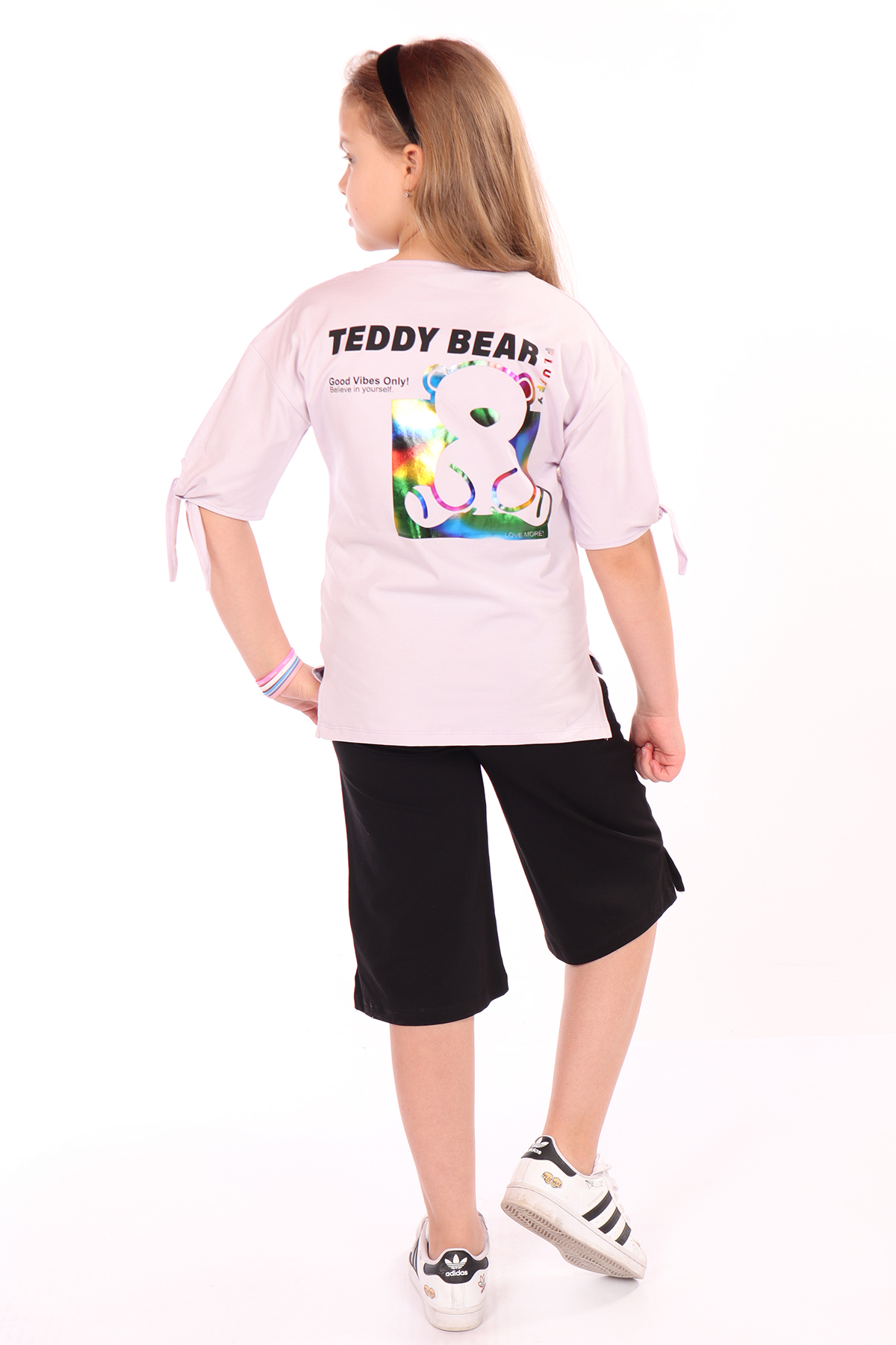 Toontoy Kız Çocuk Yusufçuk Baskılı İnci Detaylı T-Shirt