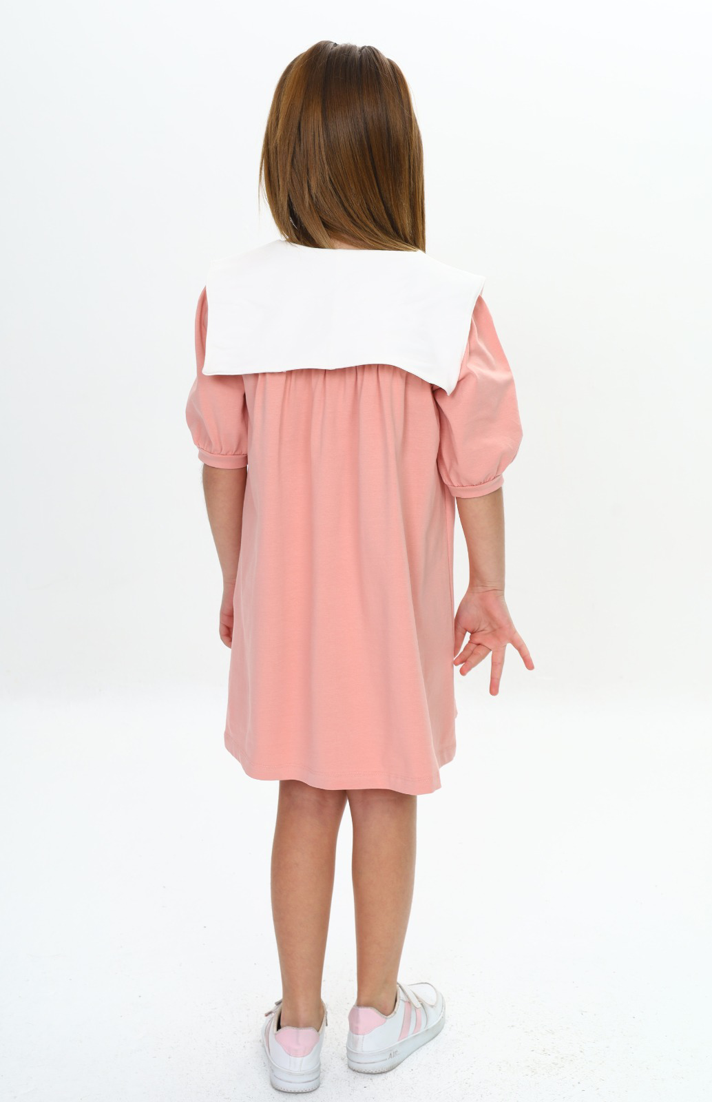 Toontoy Kız Çocuk Yaka Detaylı Elbise