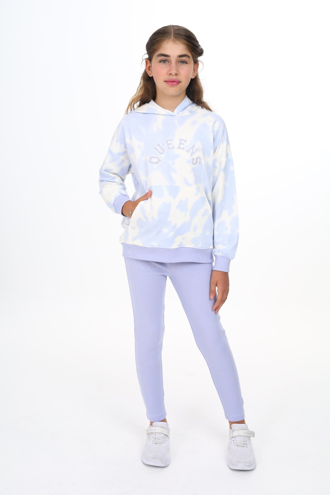 Toontoy  Kız Çocuk Batik Desenli Taytlı Takım