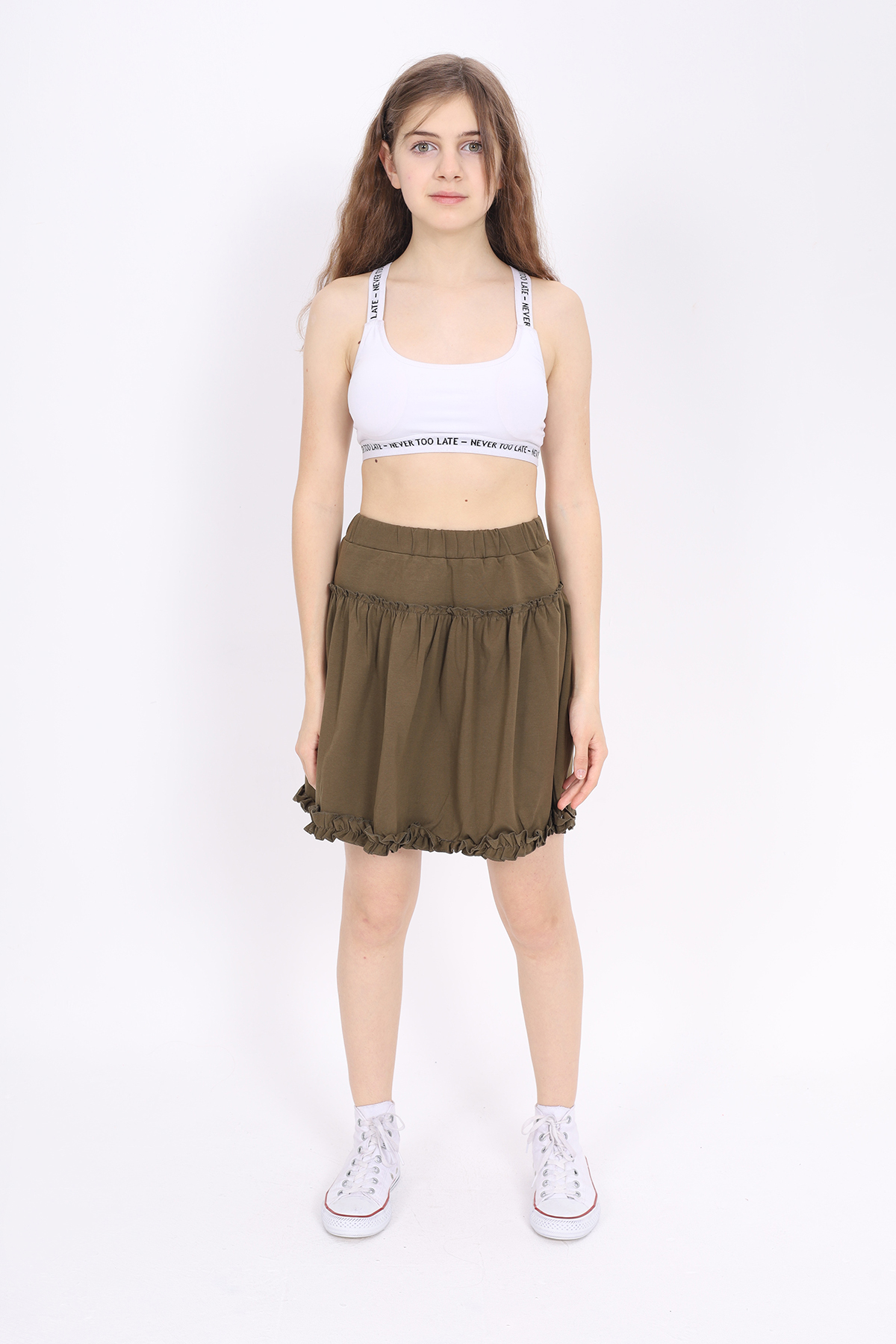 Toontoy  Kız Çocuk Etek Fırfırlı Büzgülü