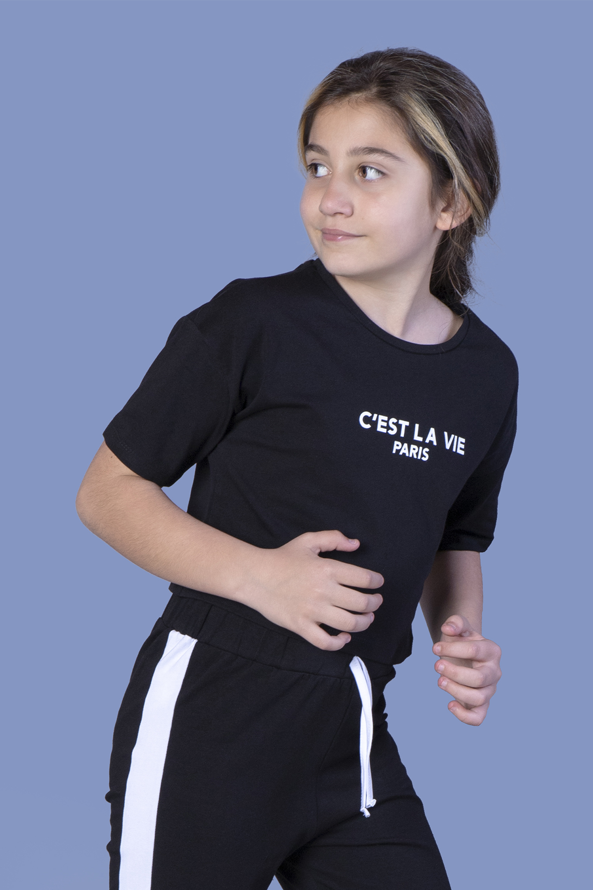 Toontoy Kız Çocuk Crop Model Tişört