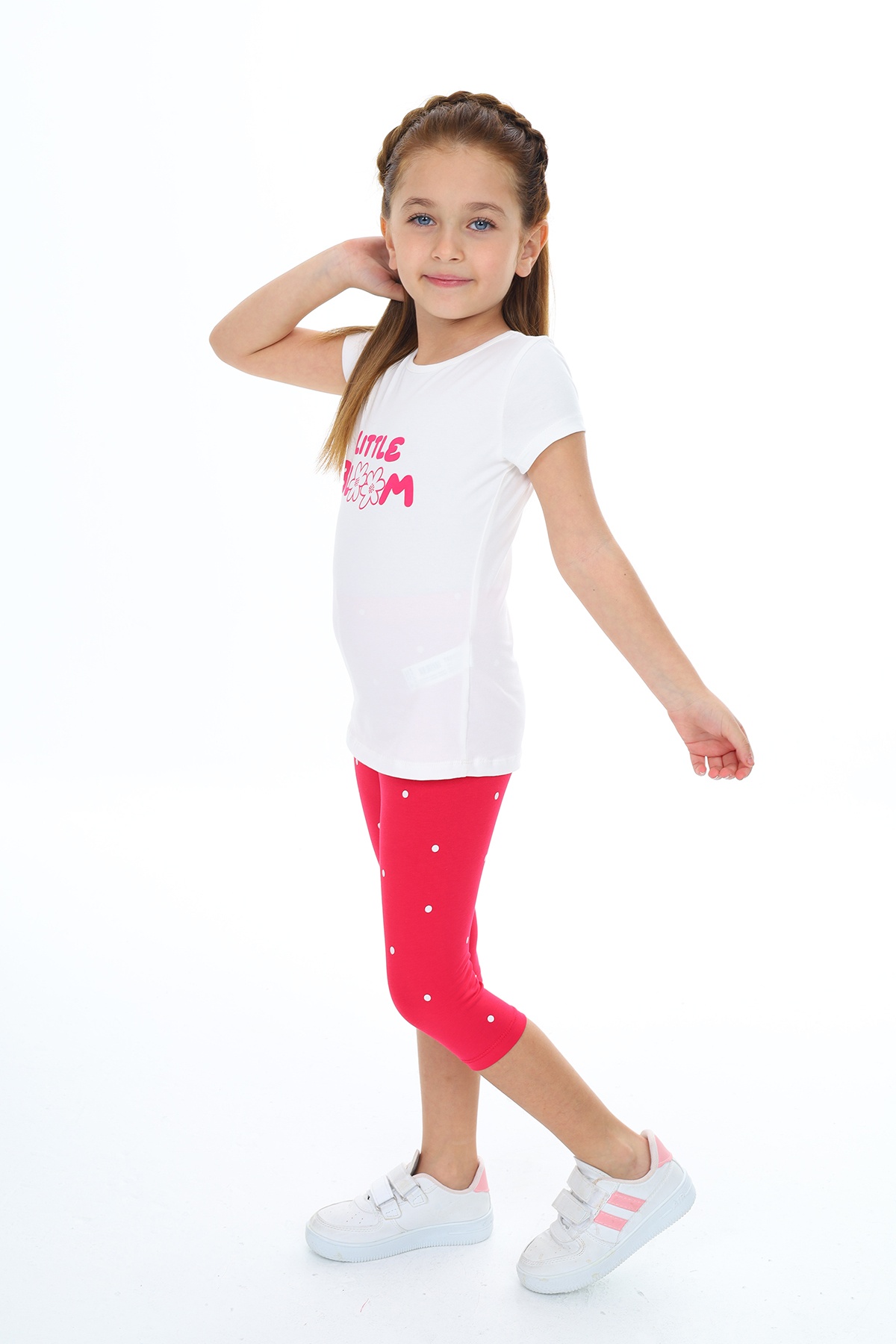 Toontoy Kız Çocuk Lıttle Bloom Baskılı Kaprili Takım