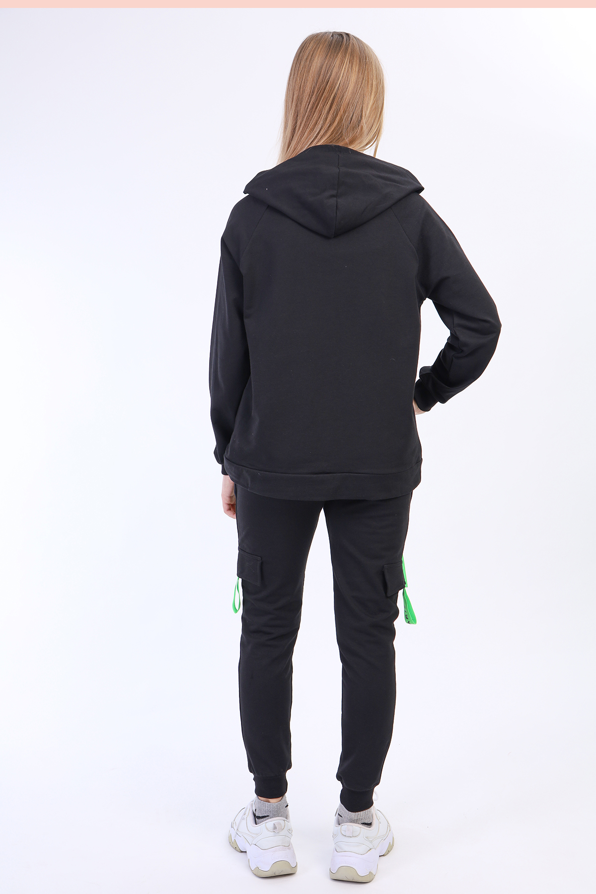 Toontoy Kız Çocuk Reglan Kol Şerit Detaylı Baskılı Takım