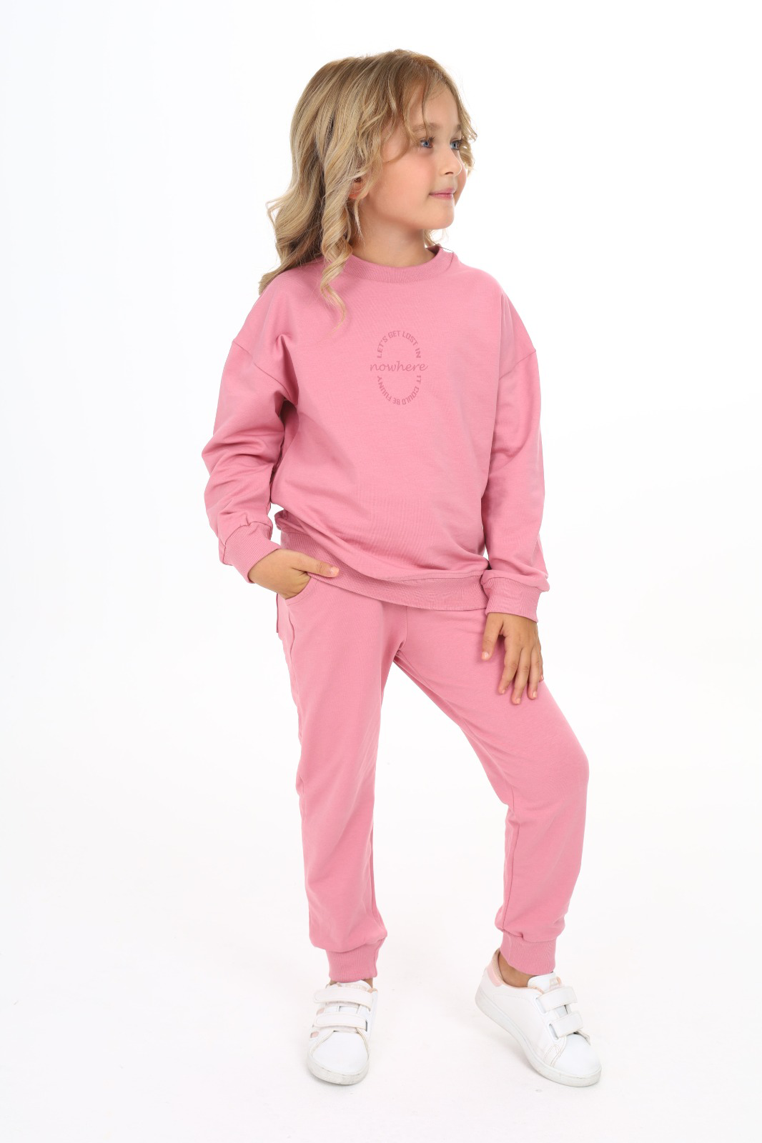 Toontoy Kız Çocuk Baskılı Eşofman Takım