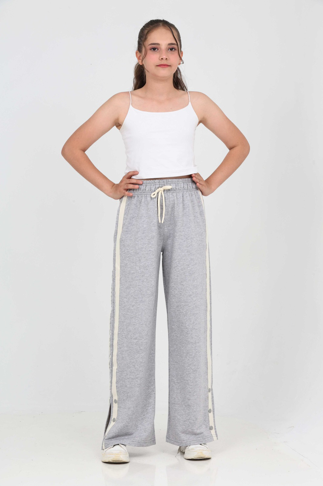 Toontoy Kız Çocuk Boydan Şeritli Eşofman Alt