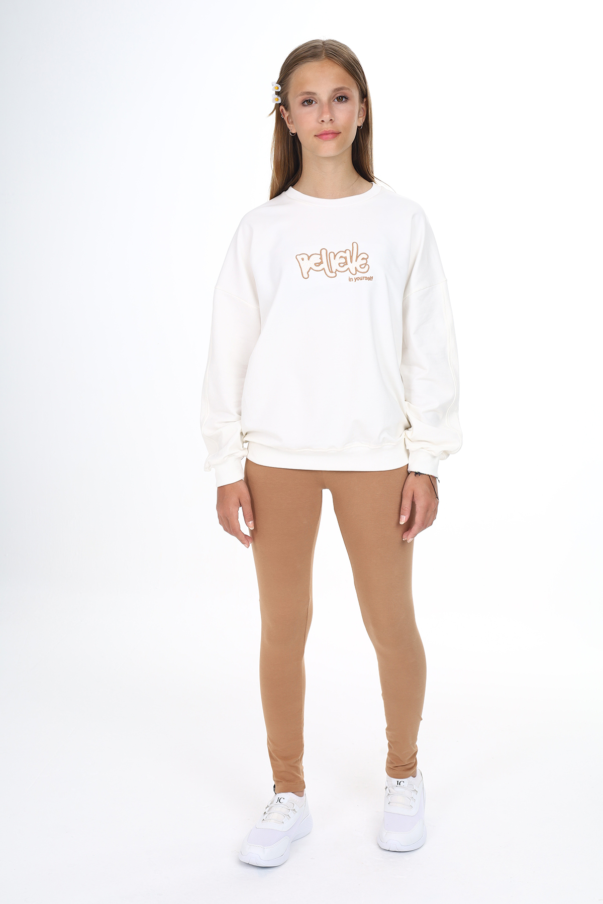 Toontoy Kız Çocuk Belıeve Nakışlı Taytlı Takım