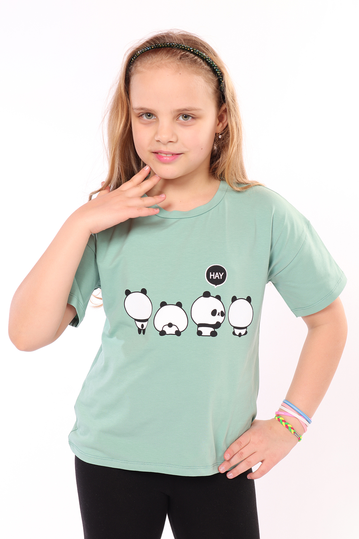 Toontoy Kız Çocuk Baskılı Tişört