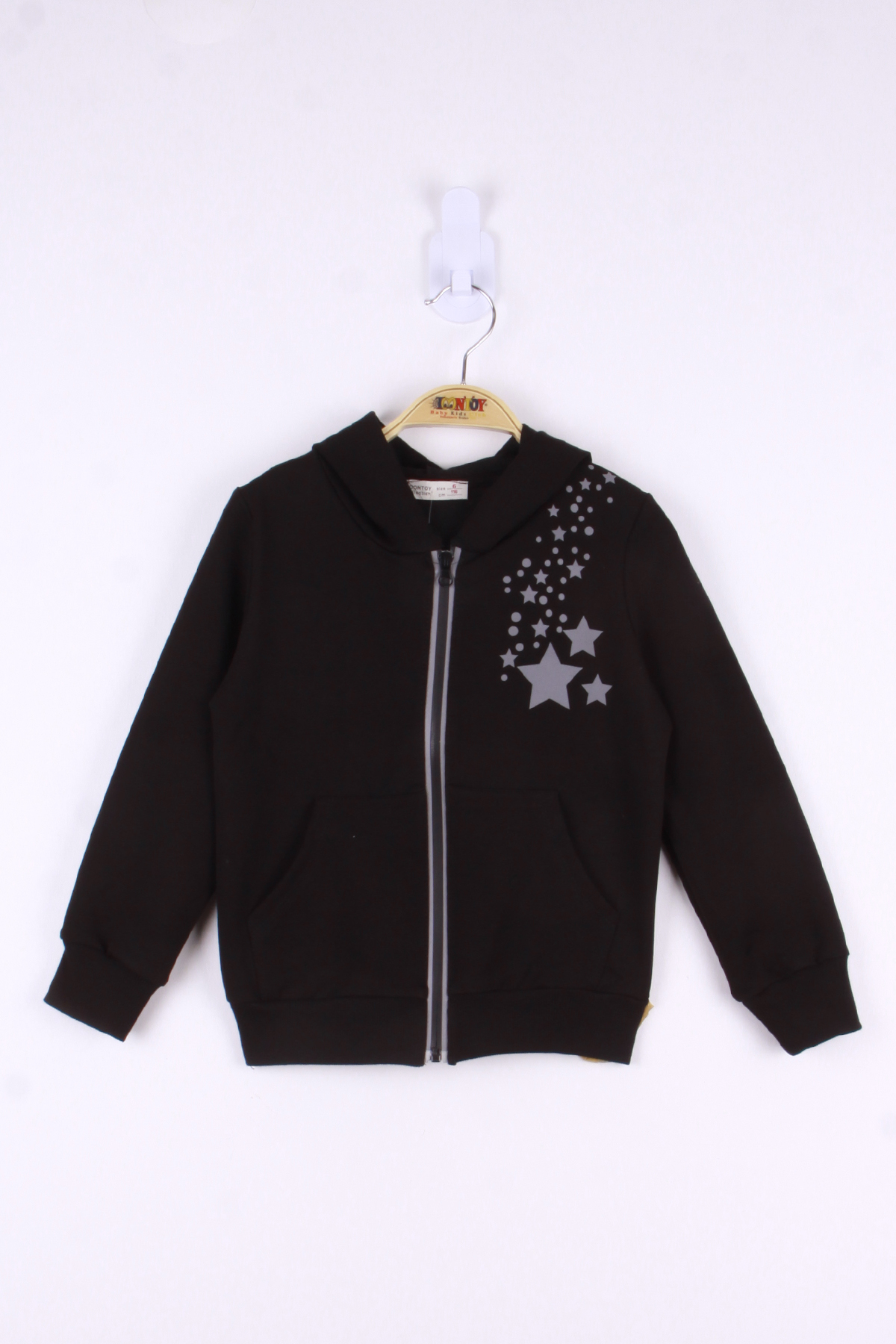 Toontoy  Kiz Çocuk Yildiz Baskili Hirka