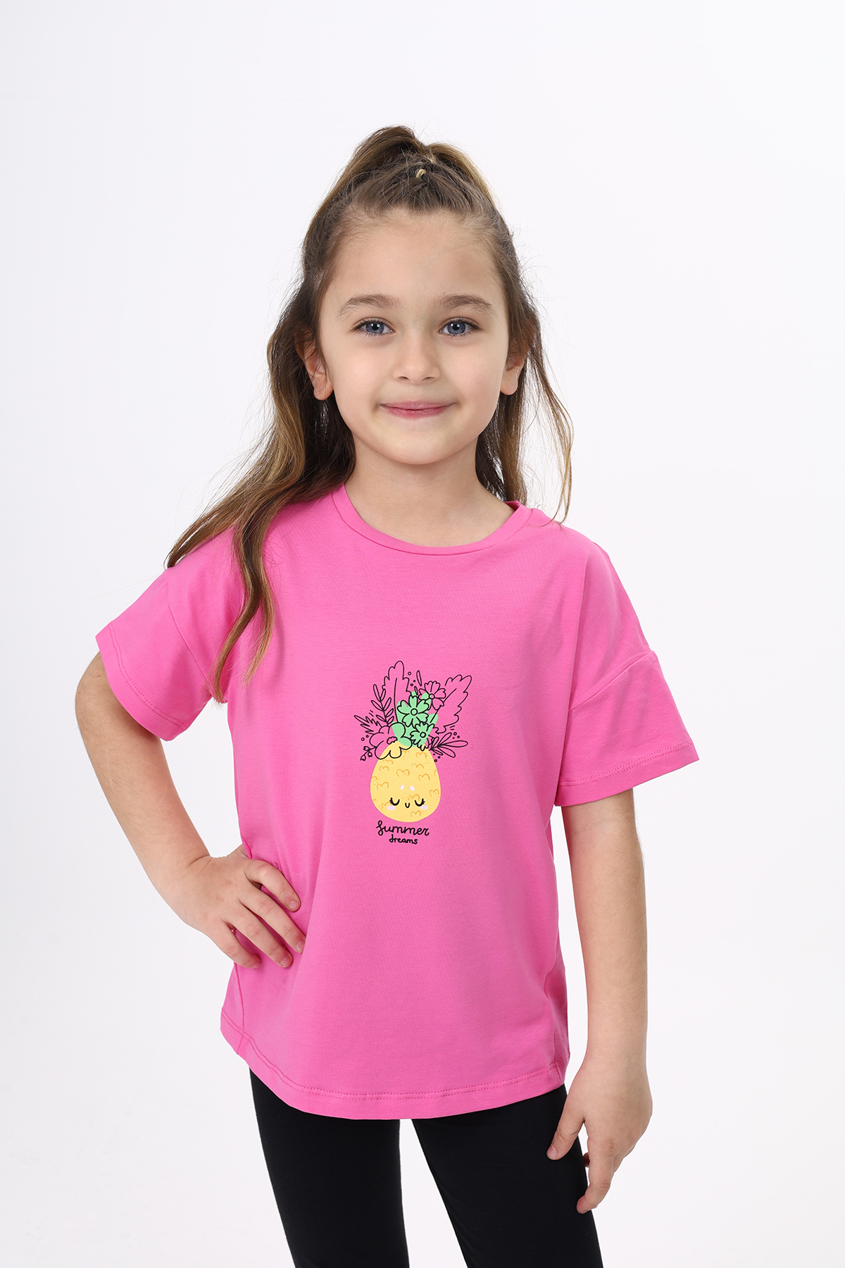 Toontoy Kız Çocuk Baskılı Tişört