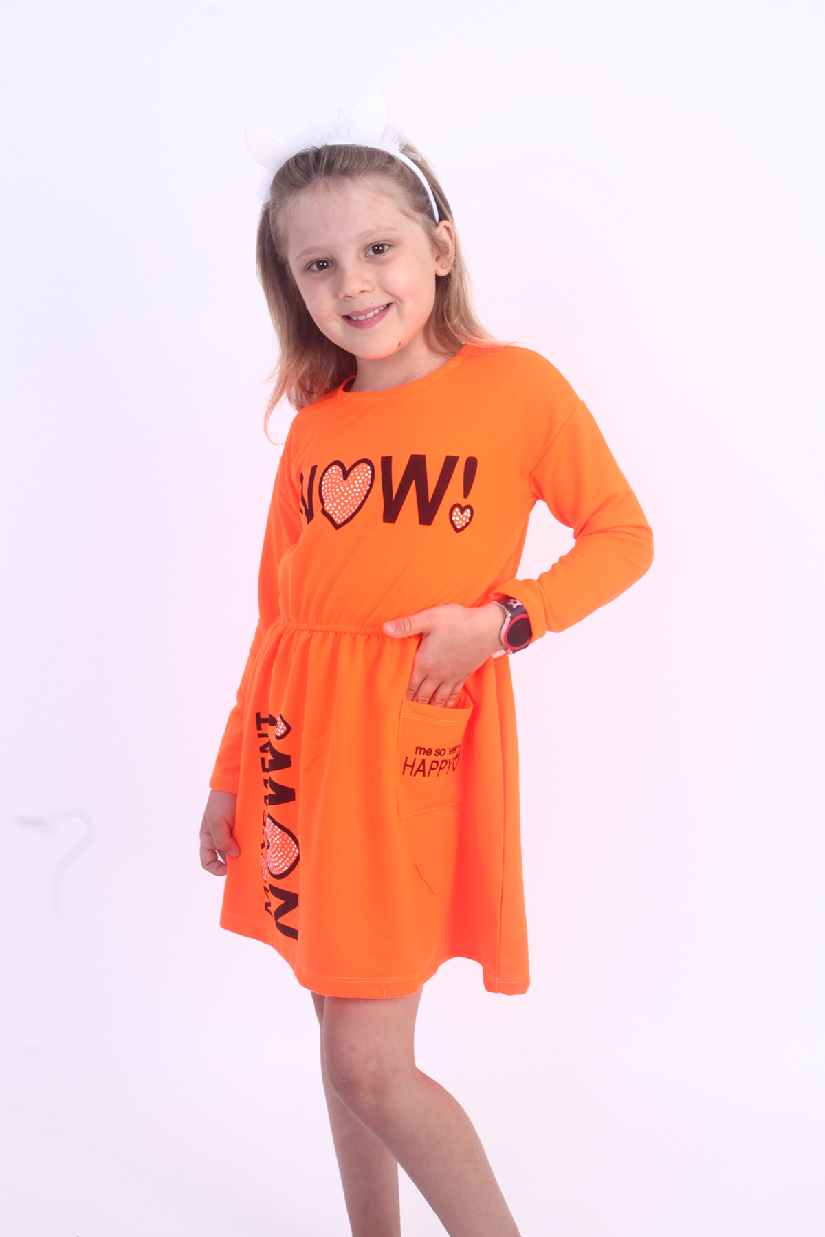 Toontoy Kız Çocuk Now! Baskılı Elbise