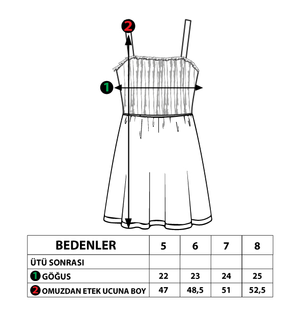 Toontoy Kız Çocuk Komple Çiçek Desenli Elbise