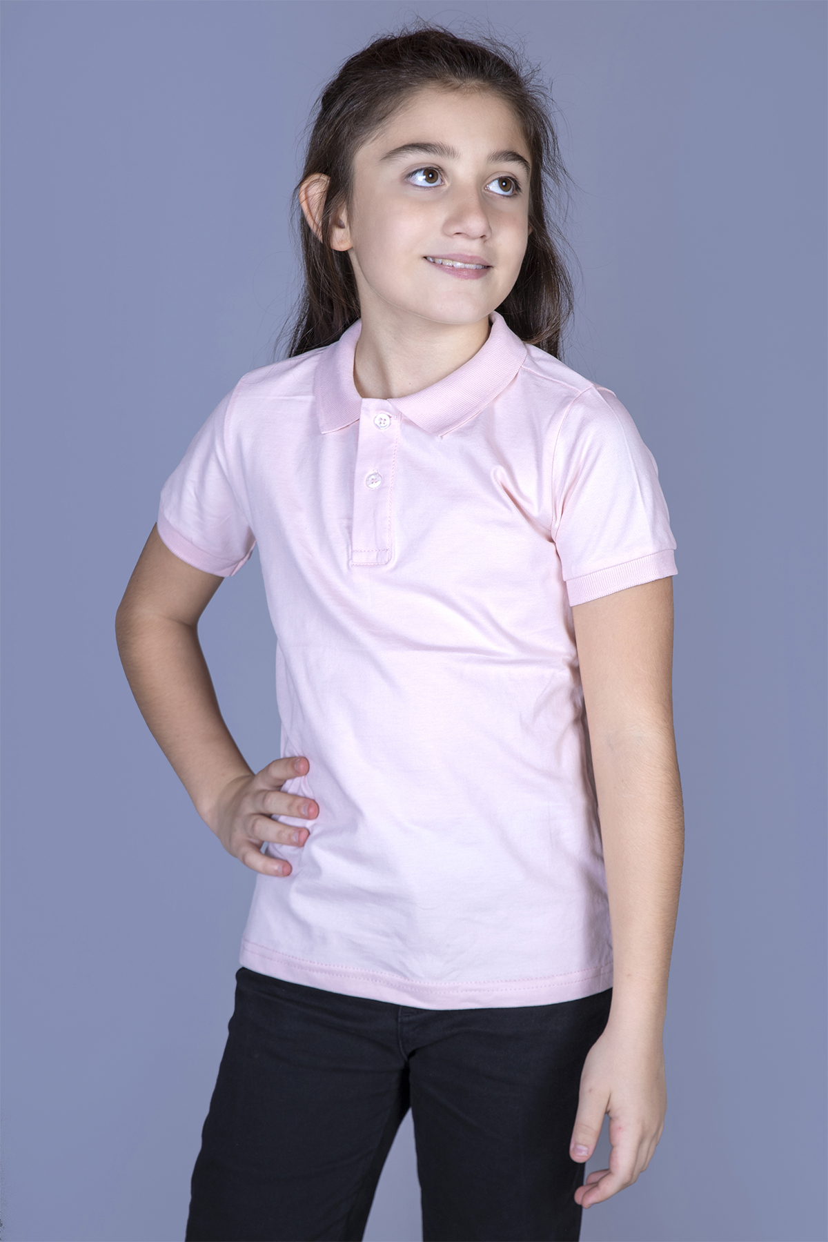 Toontoy Kız Çocuk Polo Yaka Tişört