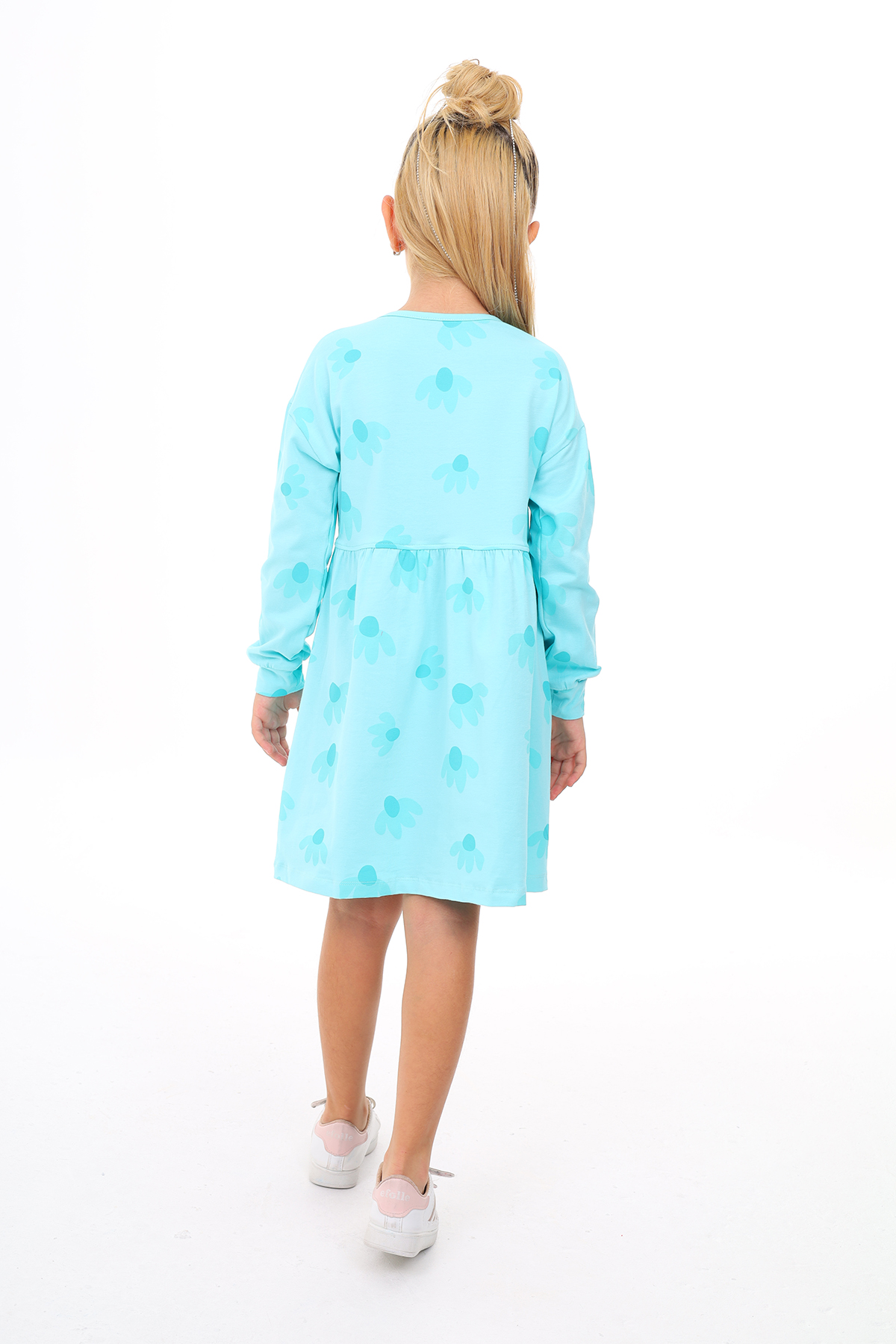 Toontoy Kız Çocuk Baskılı Elbise