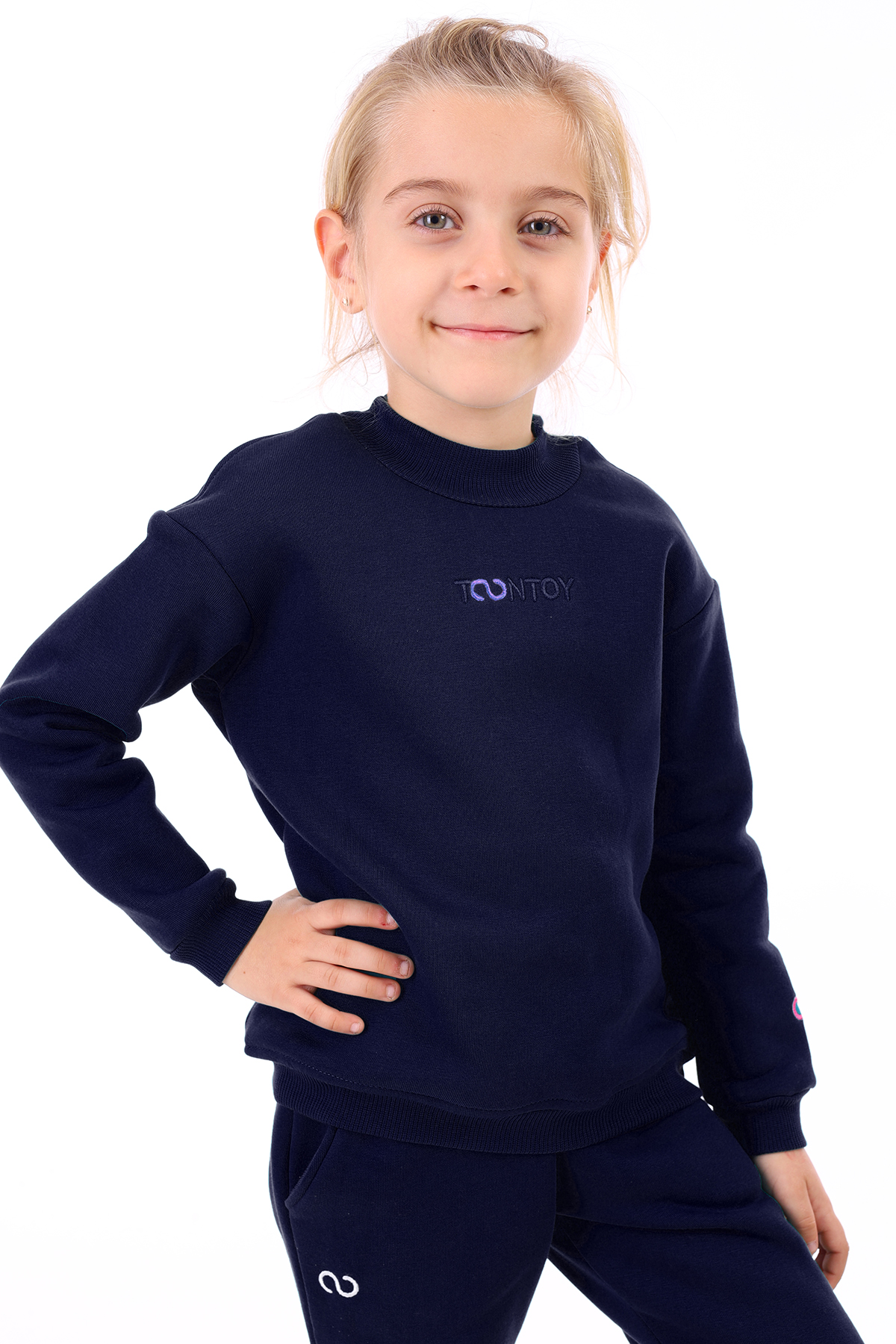 Toontoy Kız Çocuk Nakışlı Sweatshirt