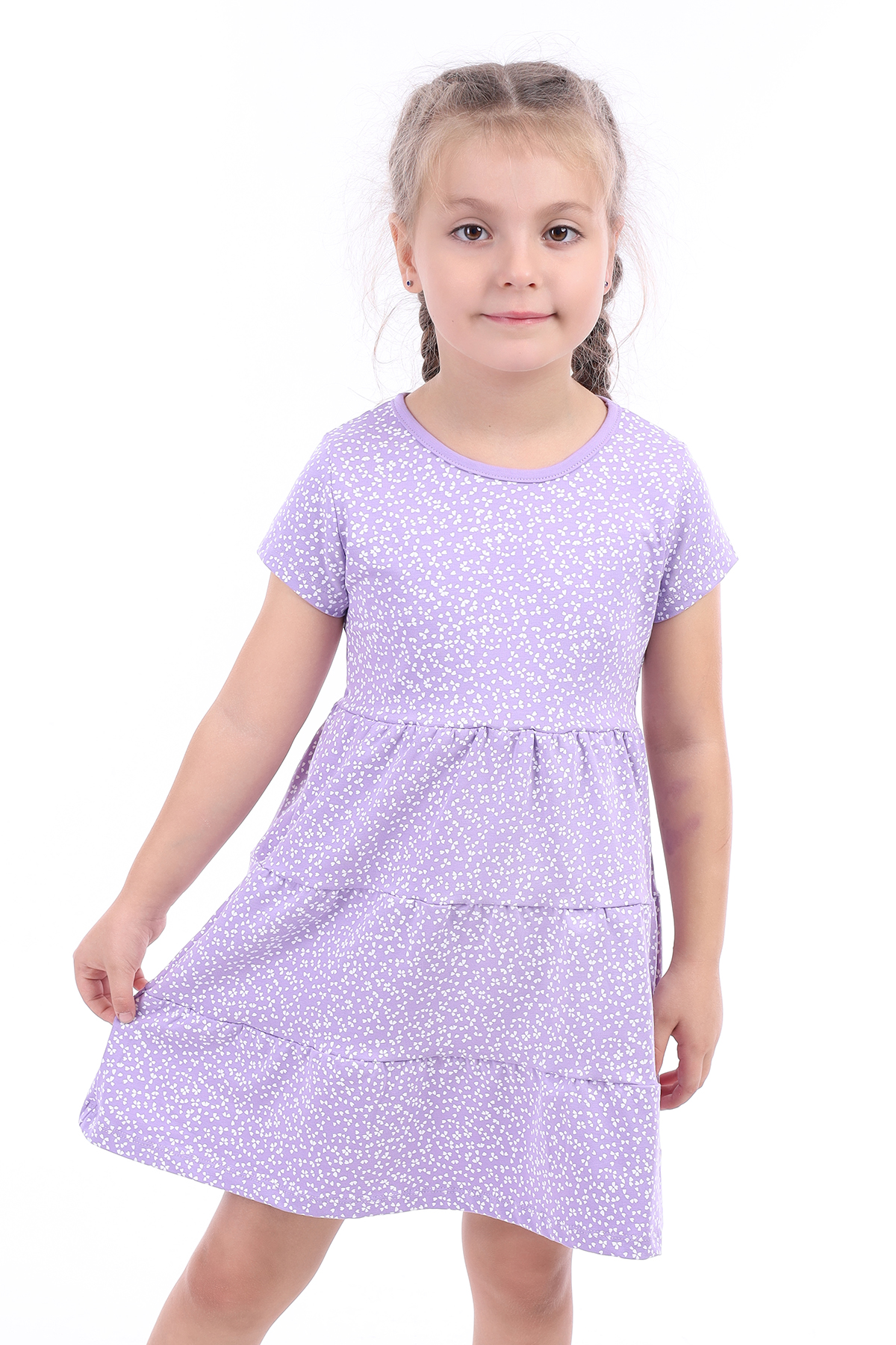 Toontoy Kız Çocuk Baskılı Elbise