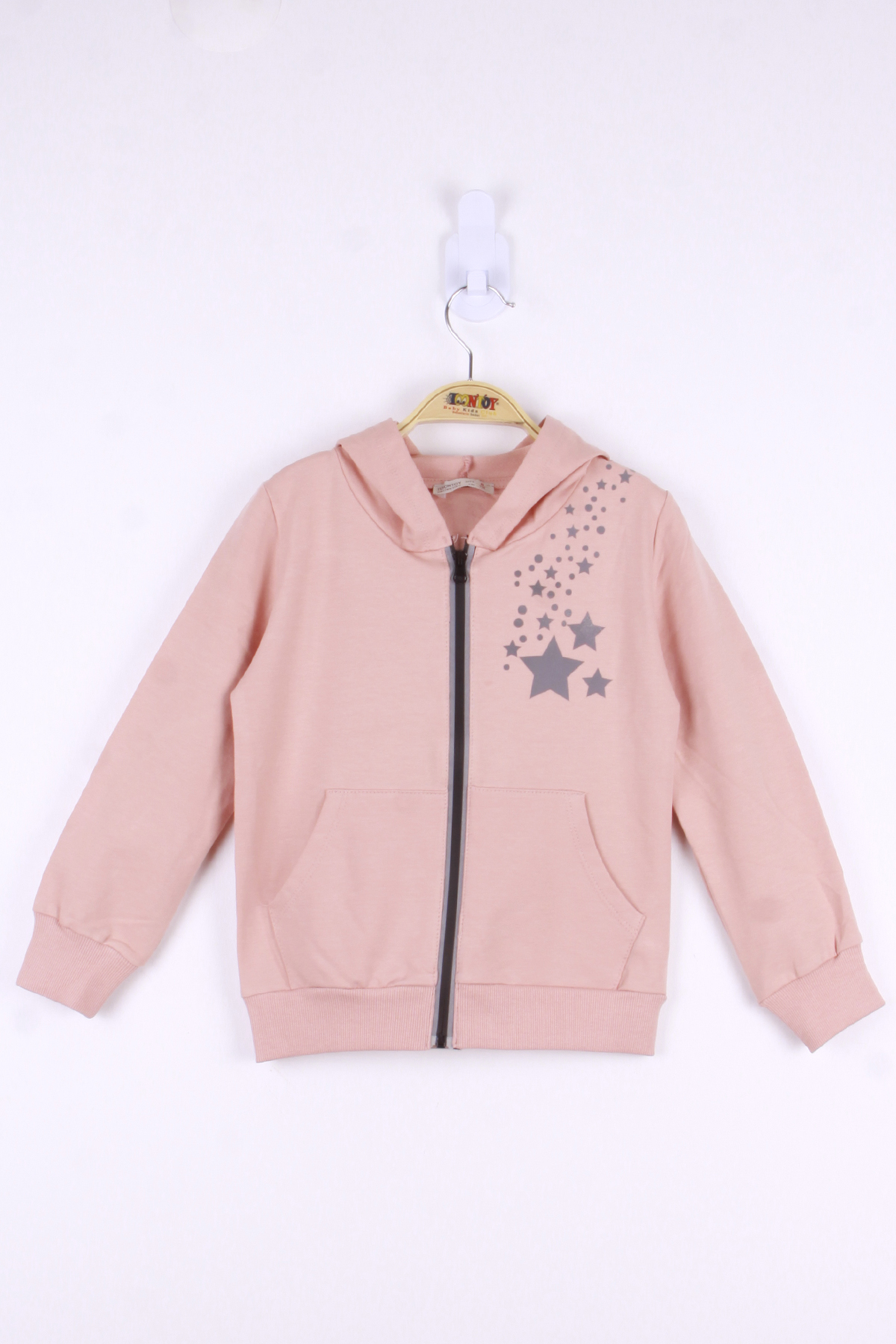 Toontoy  Kiz Çocuk Yildiz Baskili Hirka