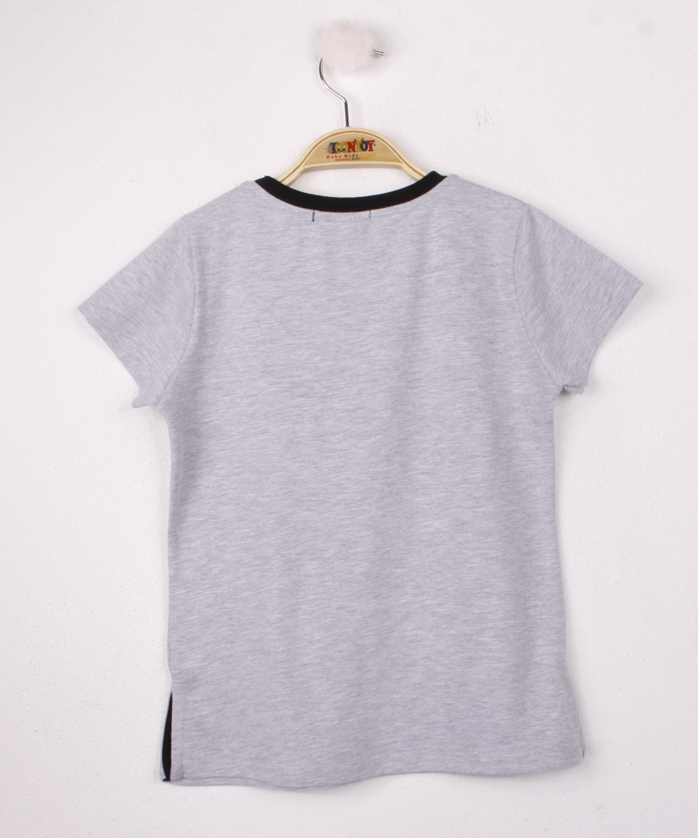 Toontoy Kız Çocuk Pullu İnci Detaylı T-Shirt