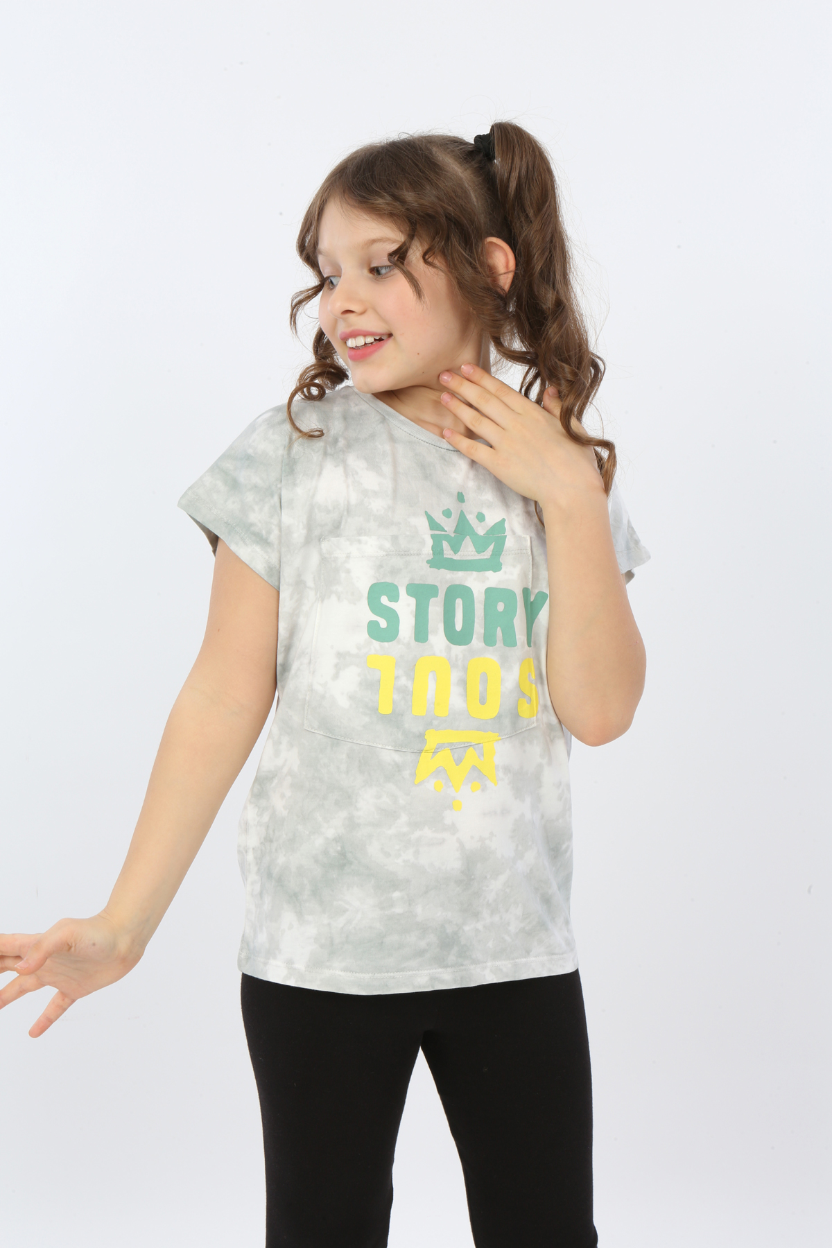 Toontoy Kız Çocuk Story Soul Baskılı Tişört