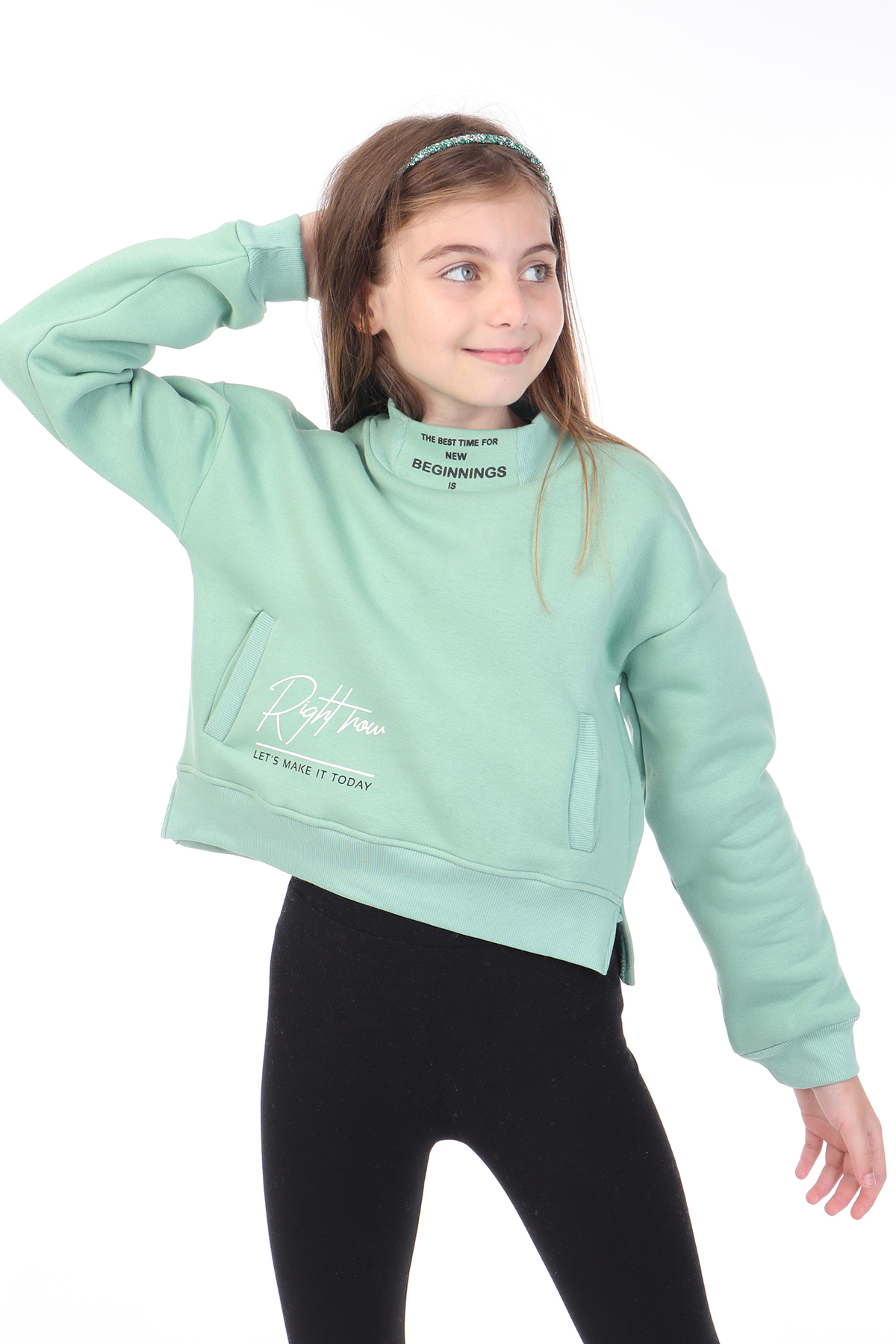 Toontoy Kız Çocuk Baskılı Sweatshirt