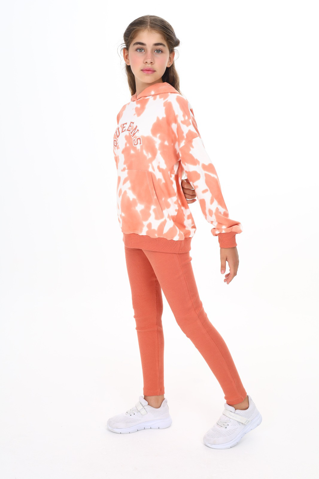 Toontoy  Kız Çocuk Batik Desenli Taytlı Takım