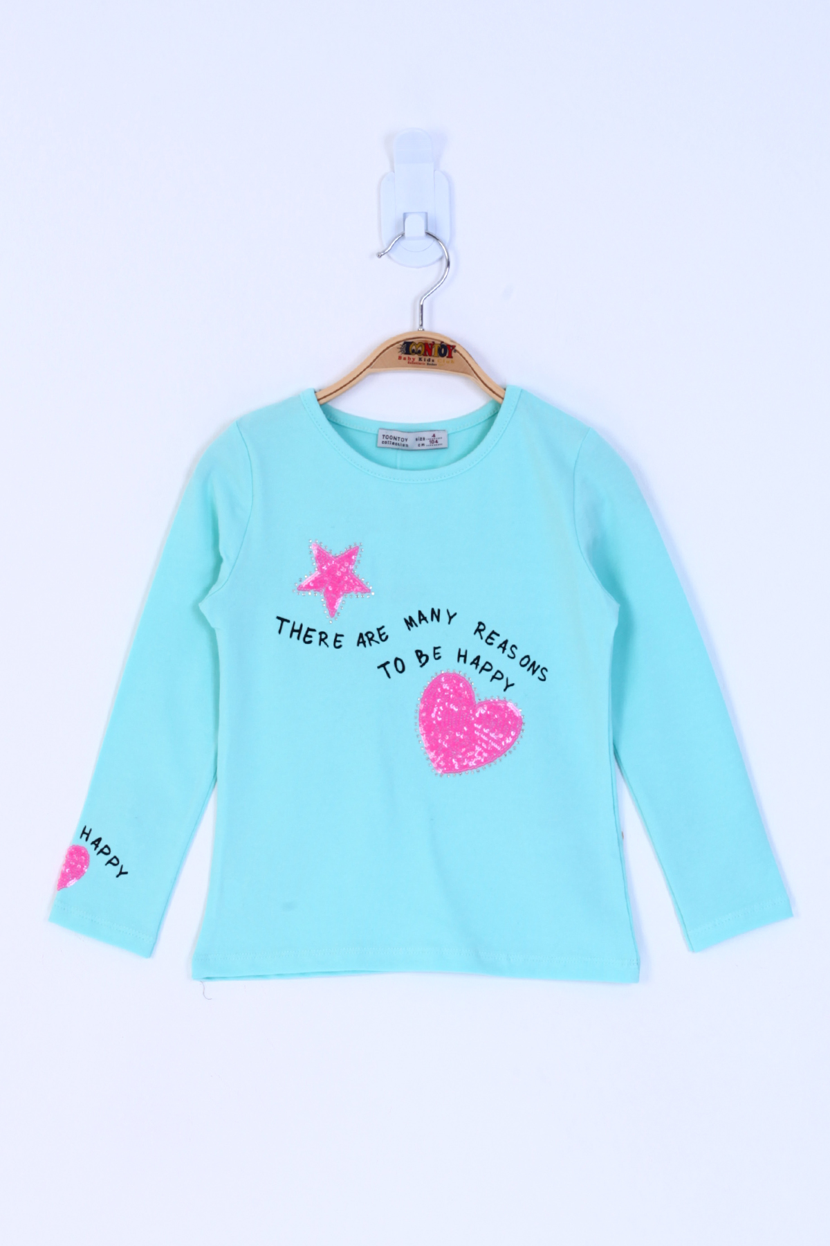 Toontoy Kız Çocuk Pul İşlemeli Sweatshirt