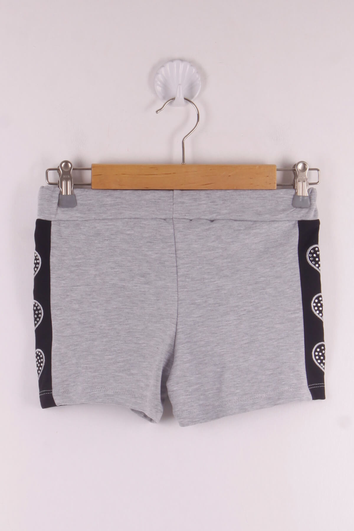 Toontoy Kız Çocuk Kalp Nakışlı Şort