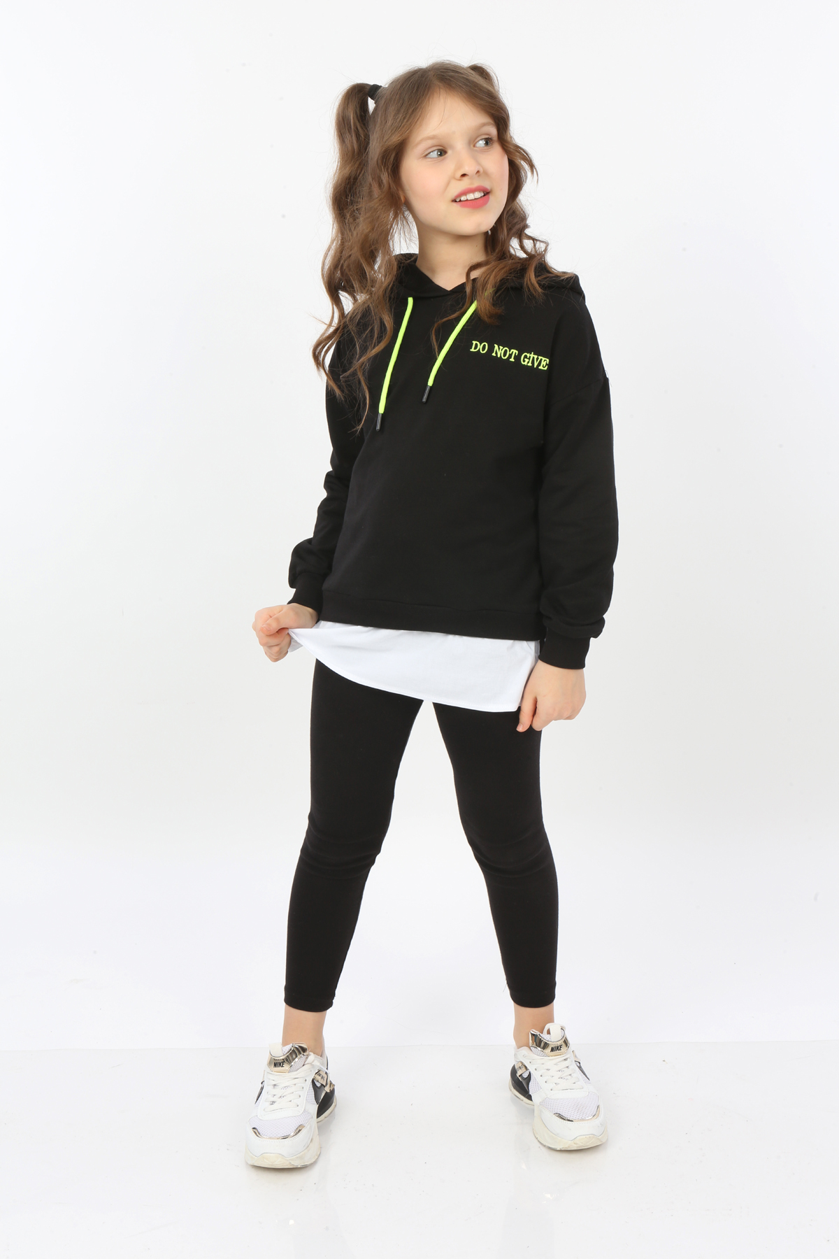 Toontoy Kız Çocuk Do Not Give Up Nakışlı Sweatshirt