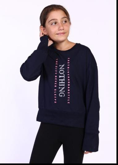 Toontoy Kız Çocuk Nakış Detaylı Sweatshirt