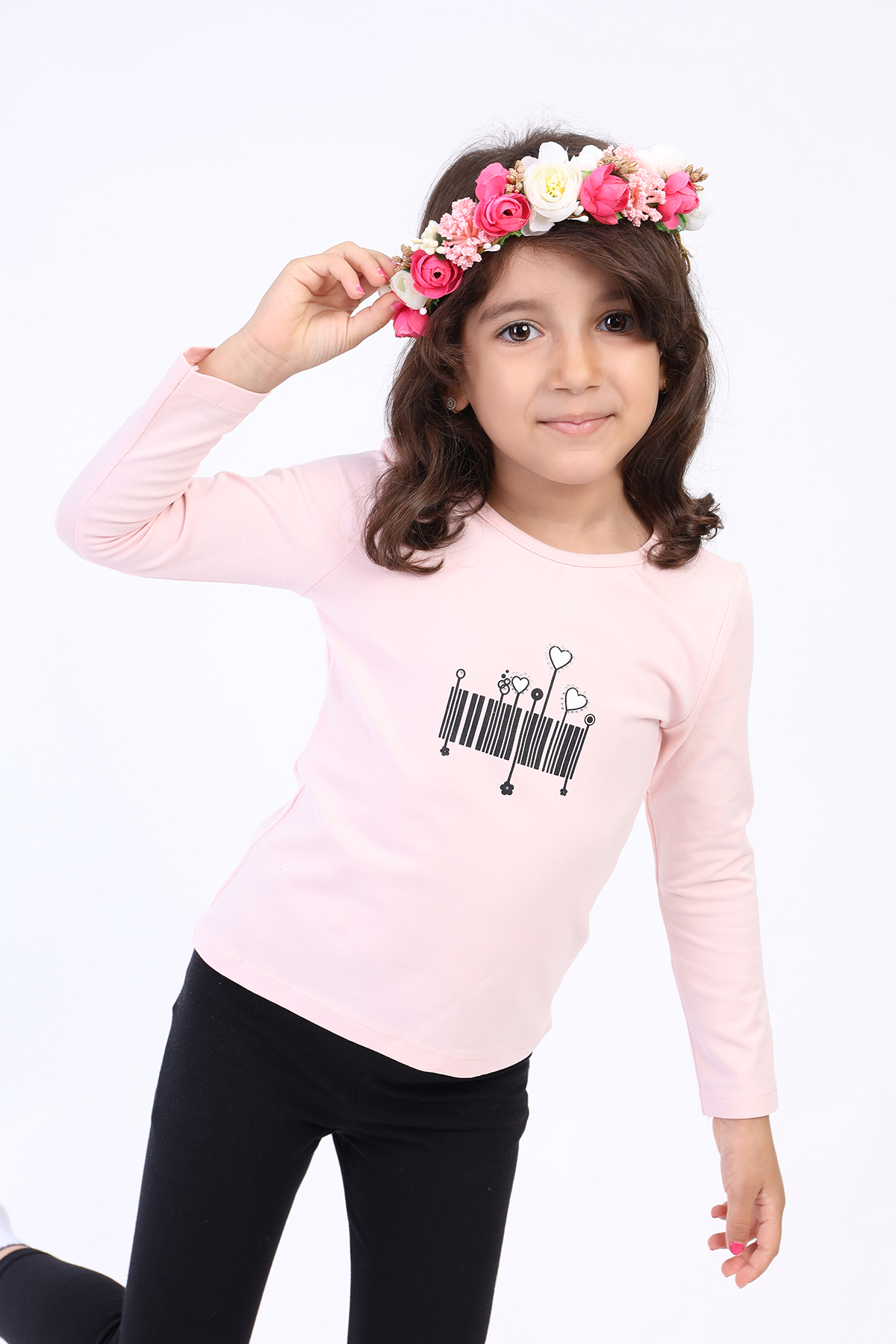 Toontoy Kız Çocuk Baskılı Tişört