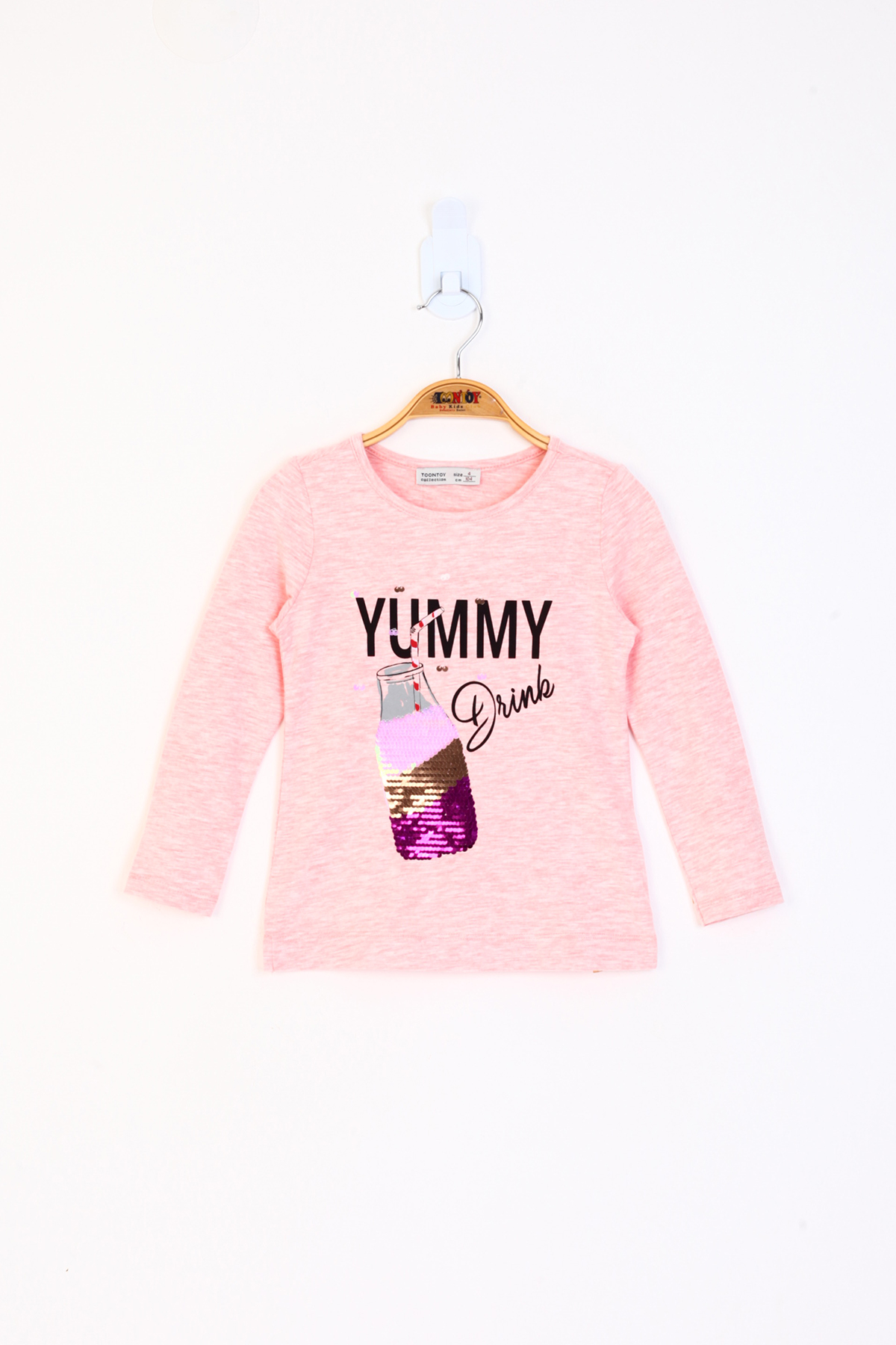 Toontoy Kız Çocuk Çevirmeli Pul Detaylı Sweatshirt