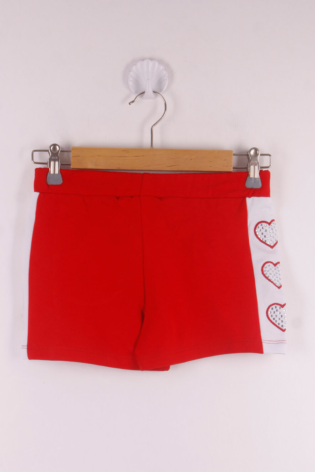 Toontoy Kız Çocuk Kalp Nakışlı Şort